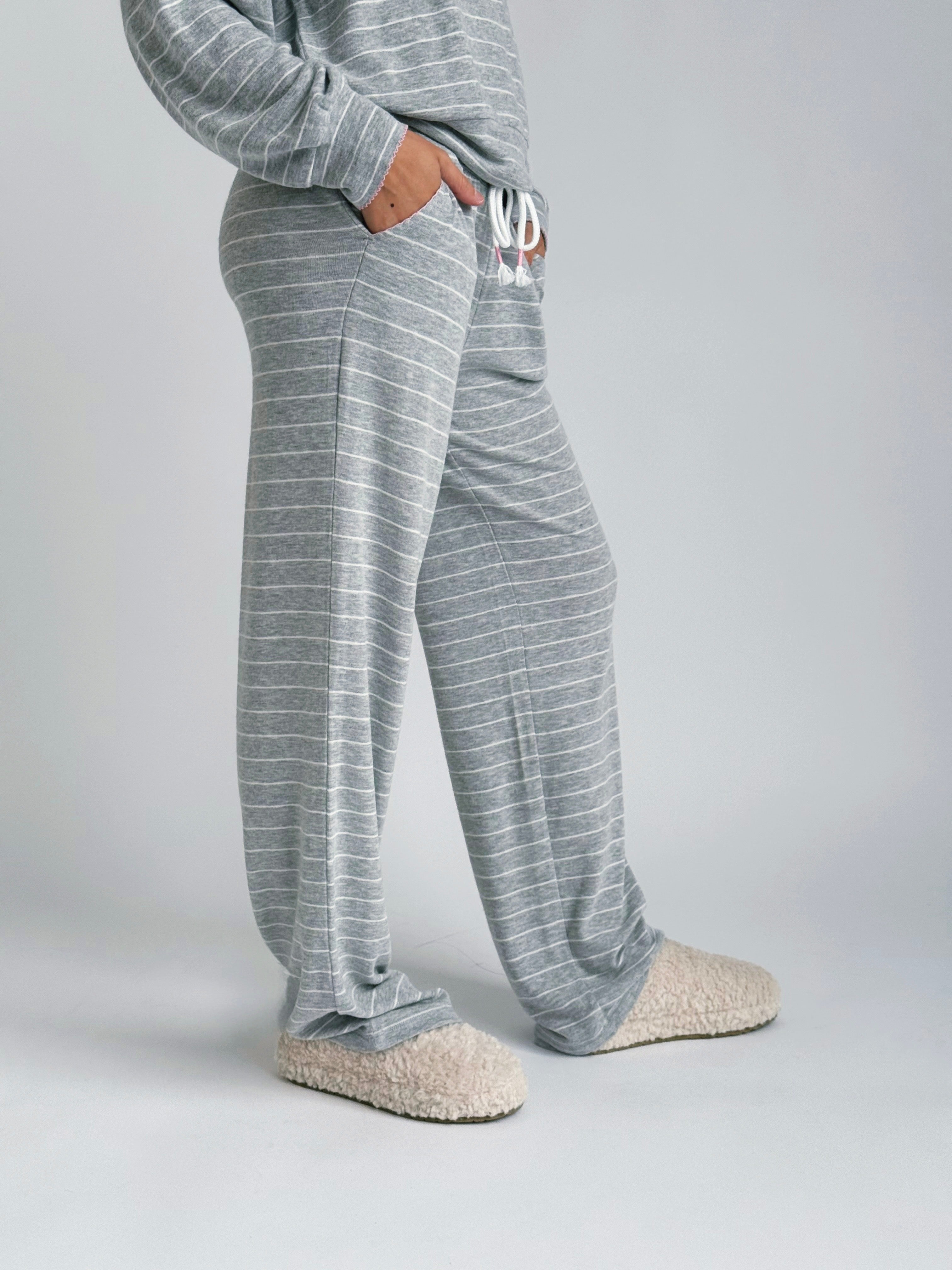 Sweet Nothings Sweatpants - HEATHER GREY - willows clothing Sweatpants