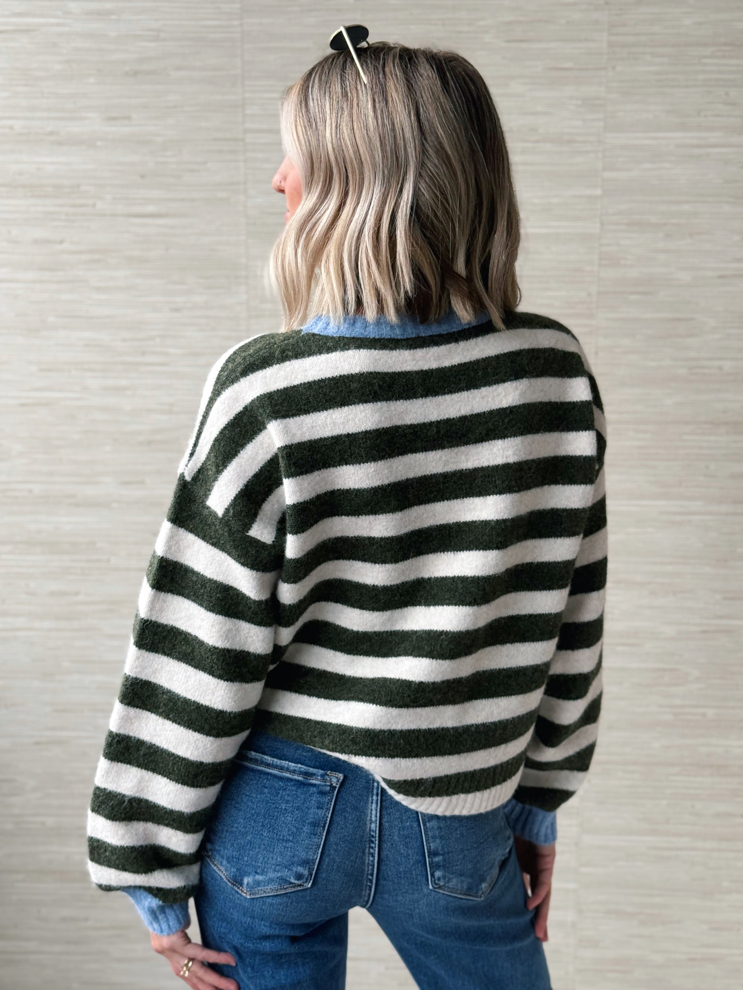 Sweet Pea Sweater- OLIVE - willows clothing SWEATER