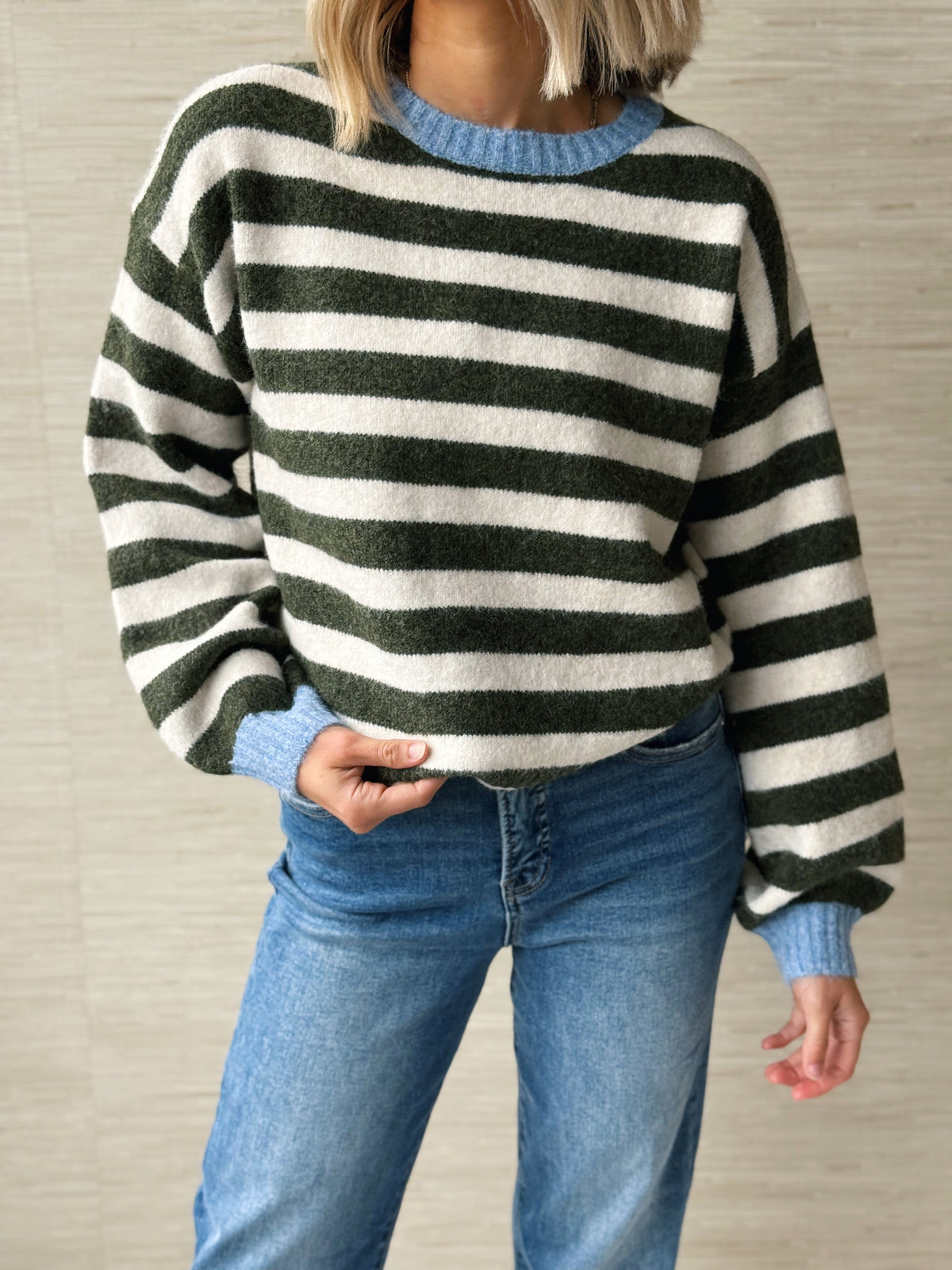 Sweet Pea Sweater- OLIVE - willows clothing SWEATER