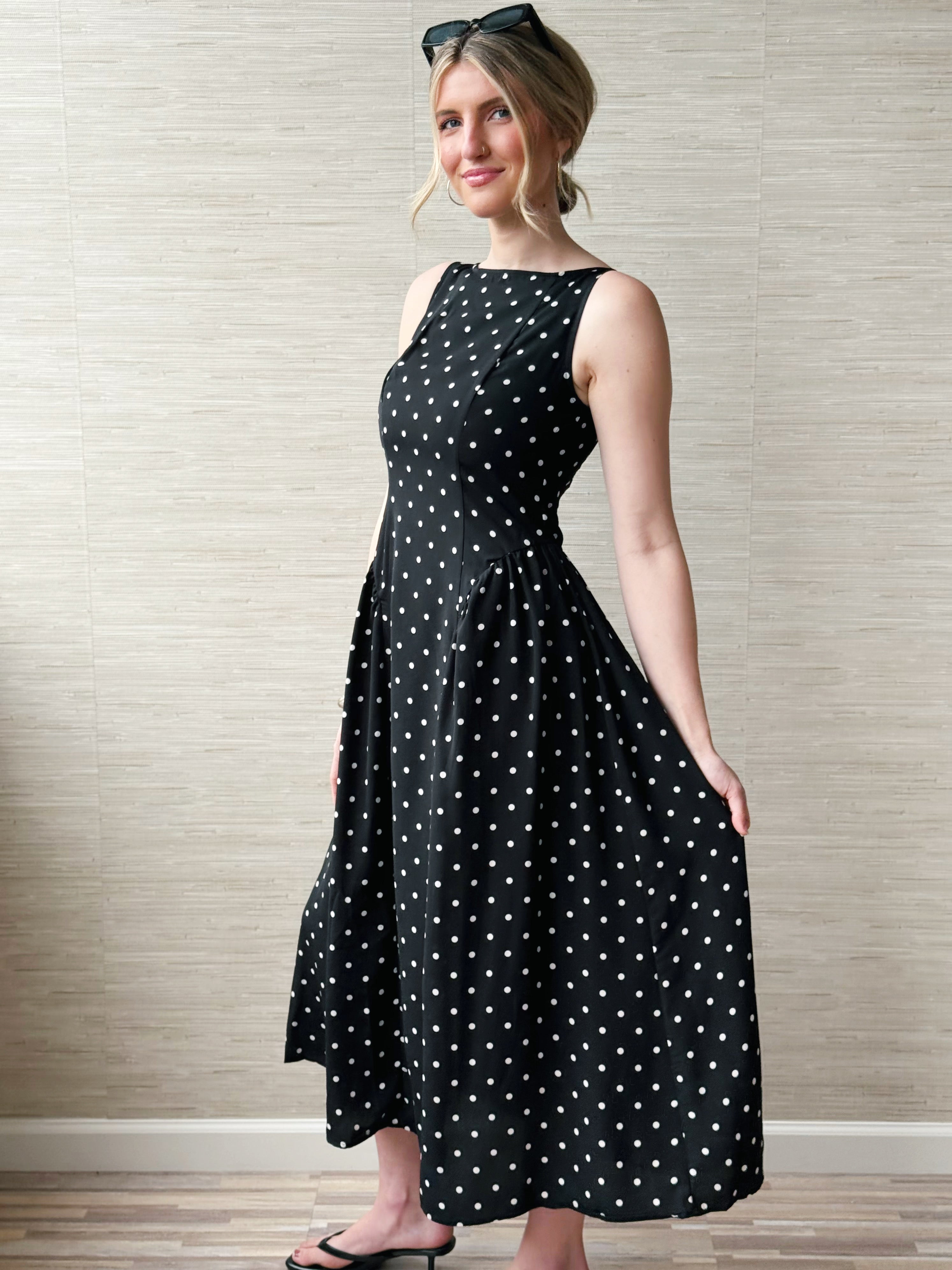 Sweet Talk Midi Dress - BLACK - willows clothing MIDI DRESS