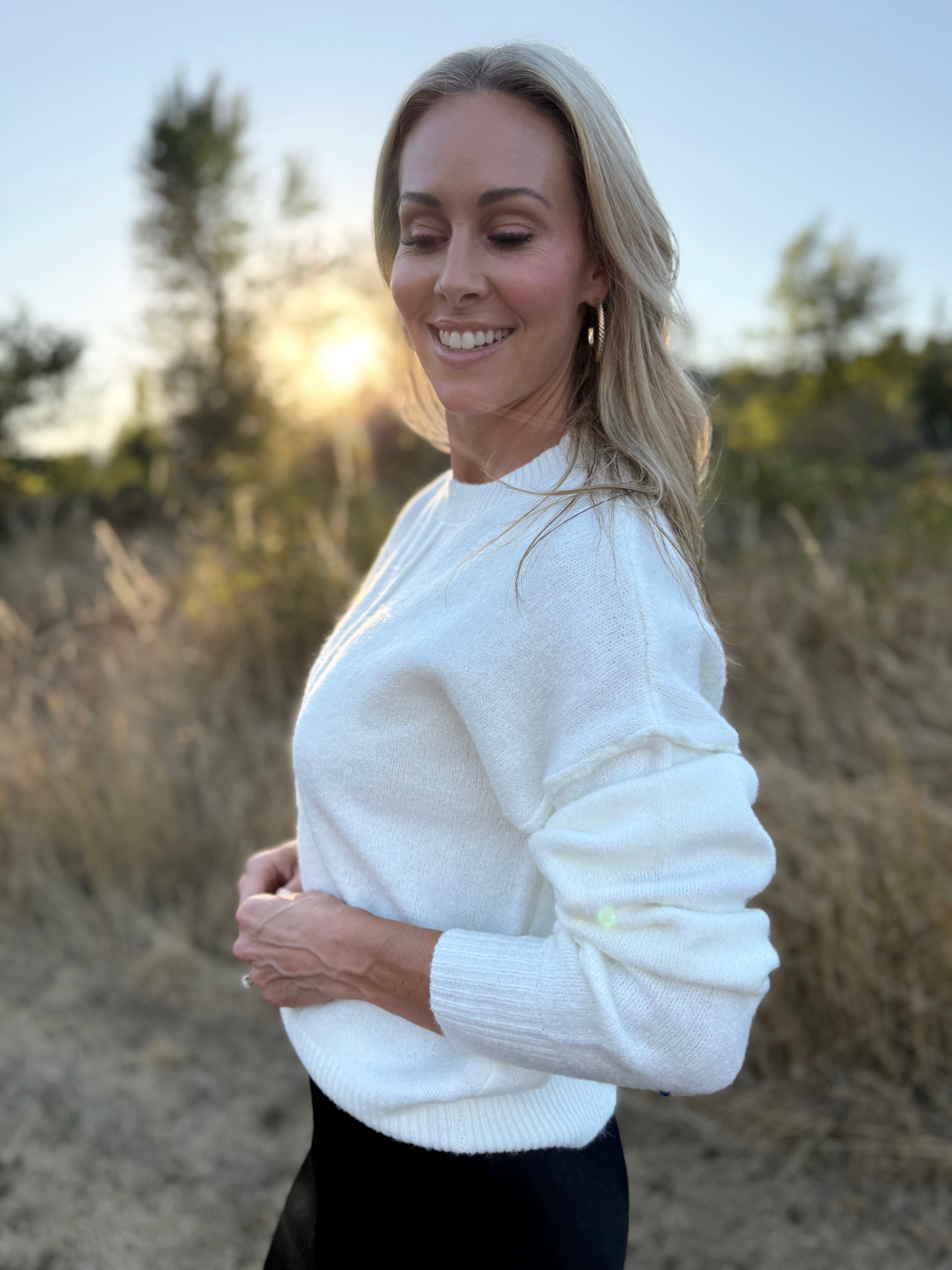 Sweet Treat Sweater - CREAM - willows clothing SWEATER
