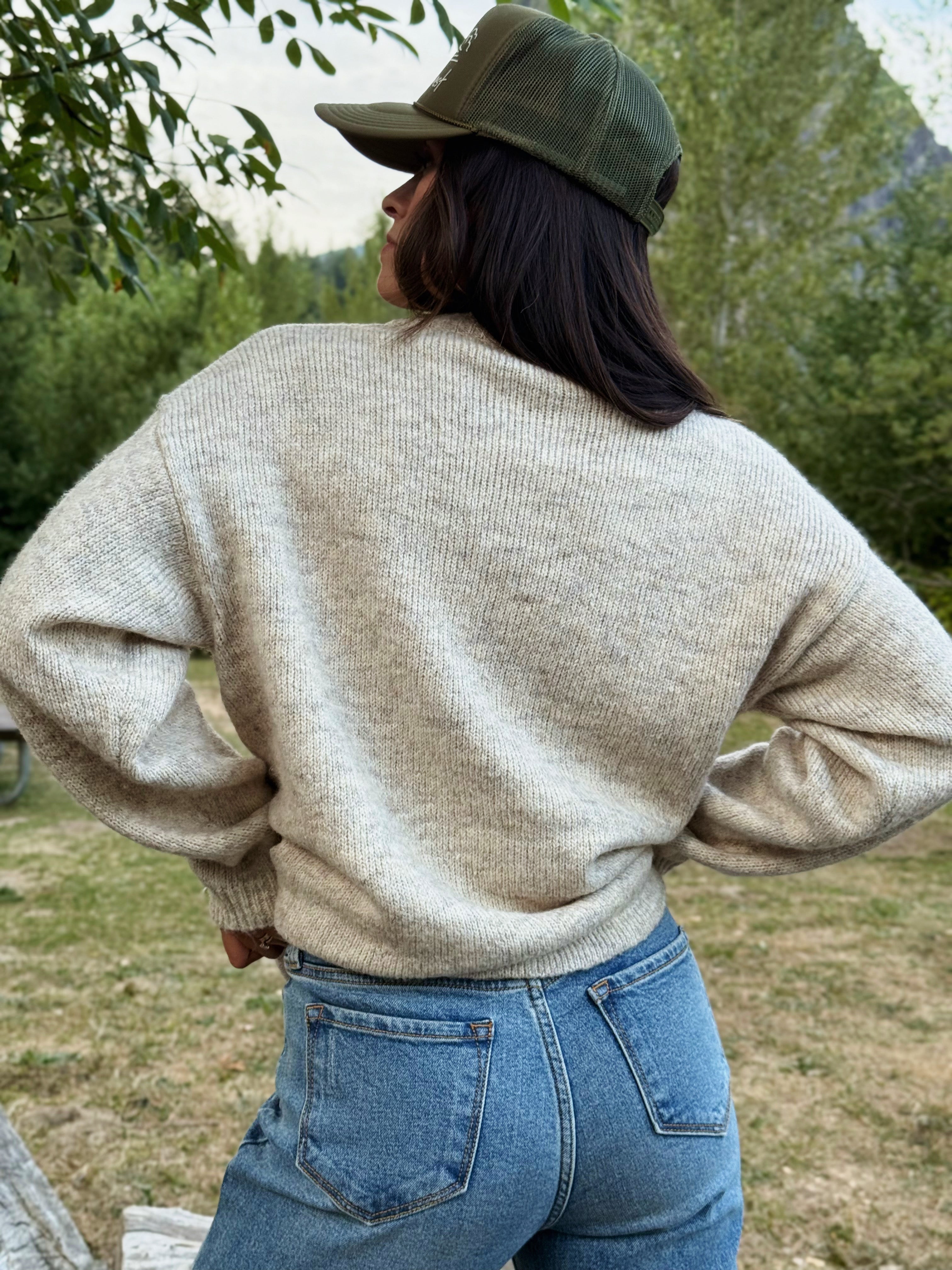 Tahoe Sweater - OATMEAL - willows clothing SWEATER