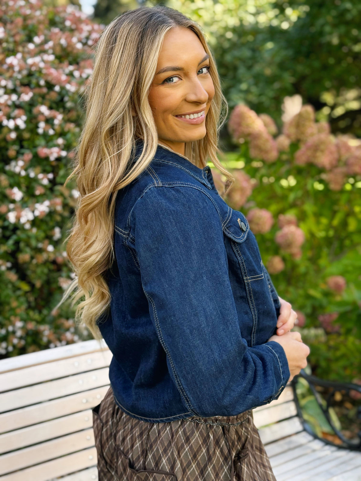 Tailored Denim Jacket - DARK INDIGO - willows clothing DENIM JACKET