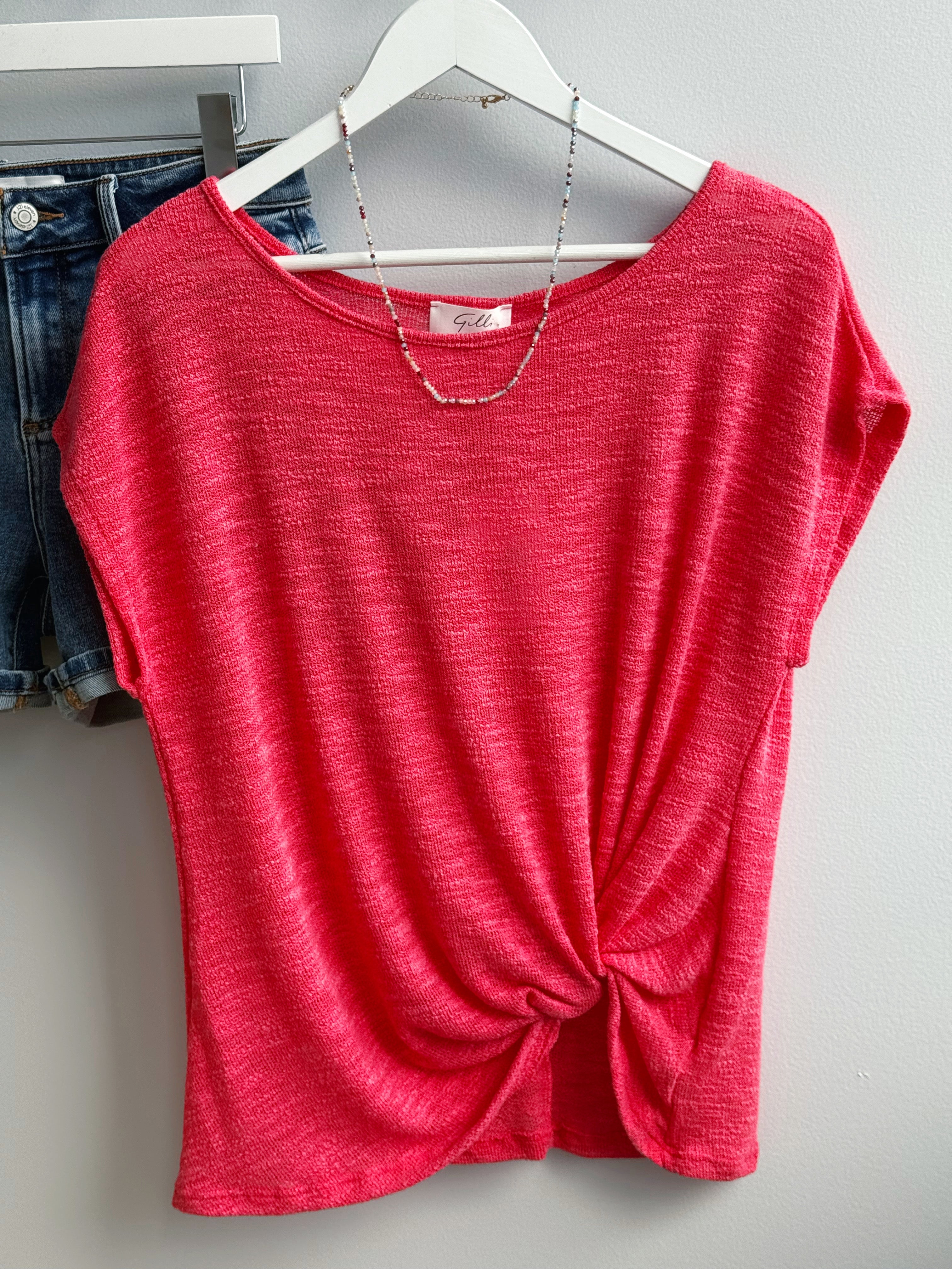 Taryn Top - BERRY - willows clothing S/S SHIRT