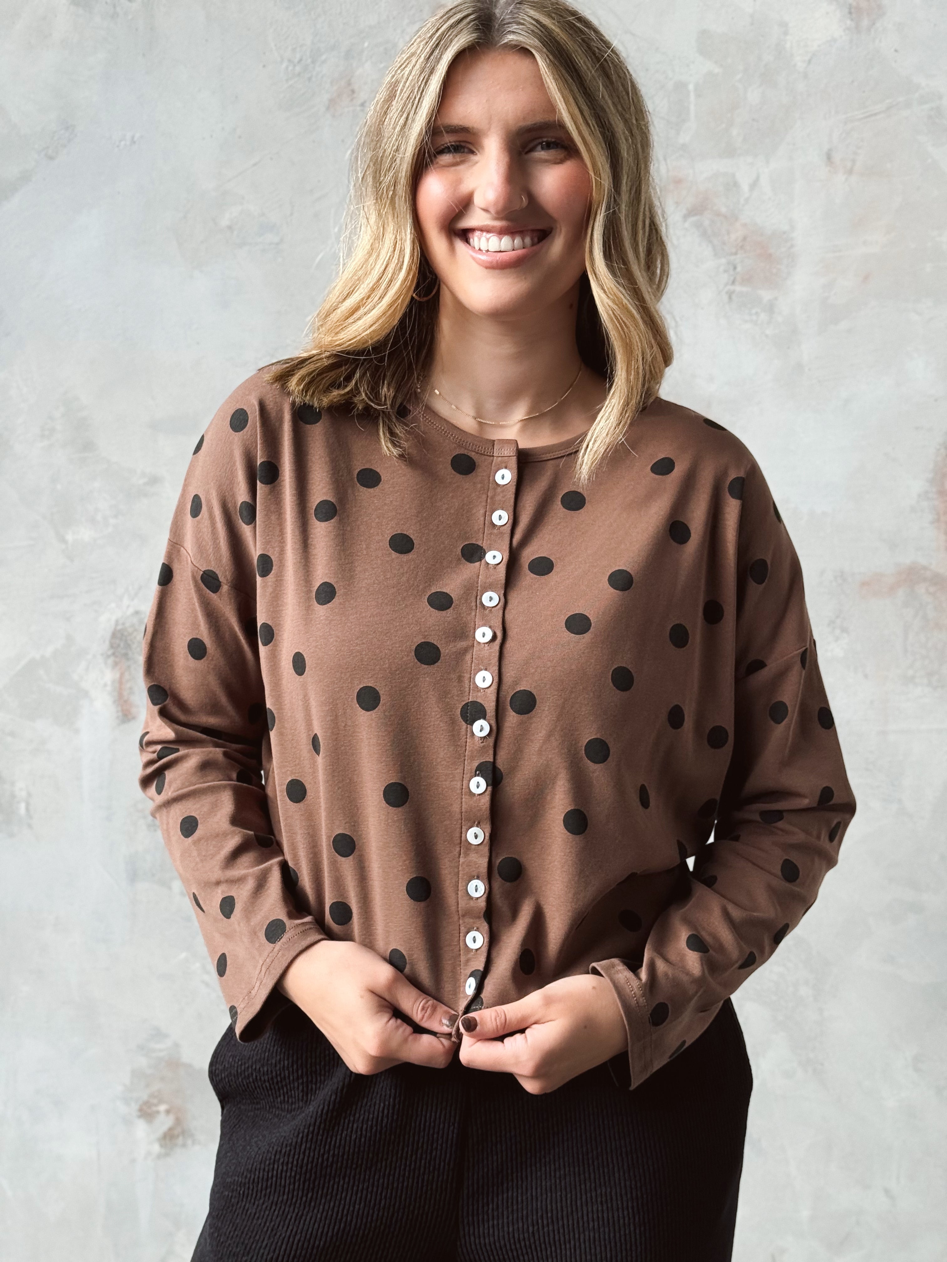 Tavi Cardigan - BROWN - willows clothing Cardigan