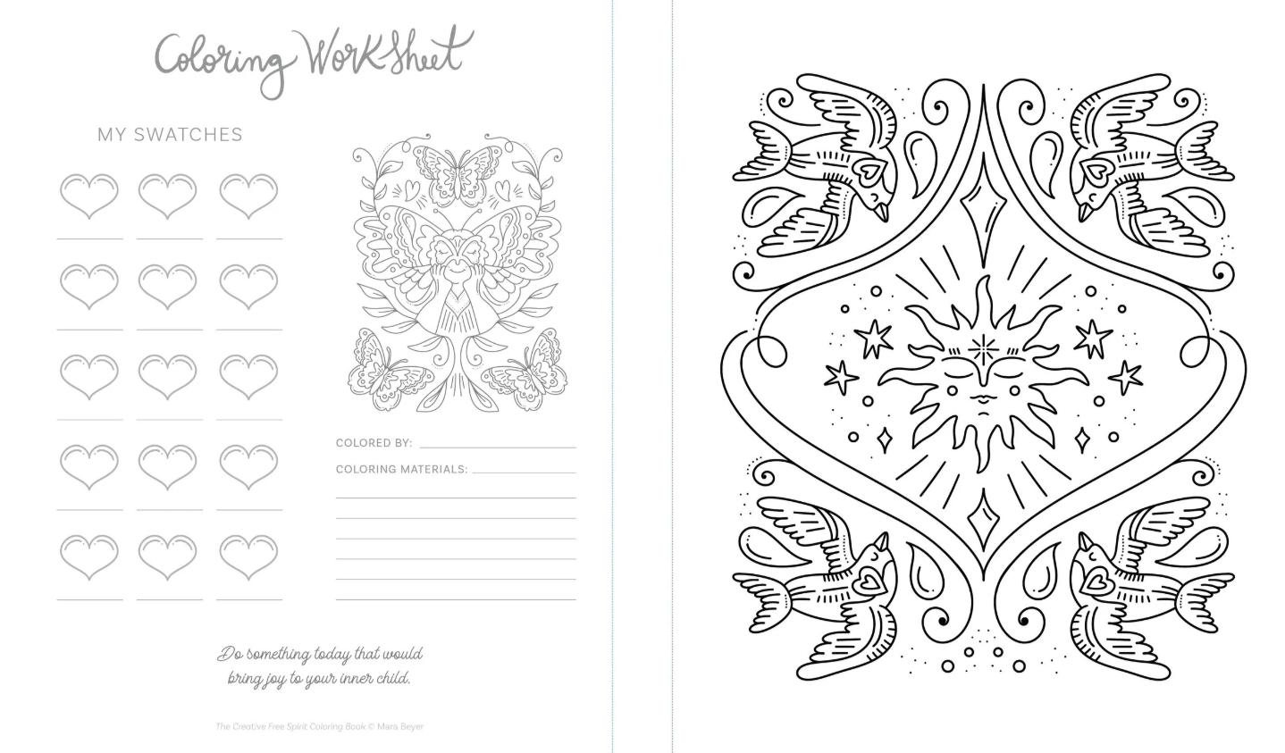 The Creative Free Spirit Coloring Book - willows clothing NOTEBOOKS