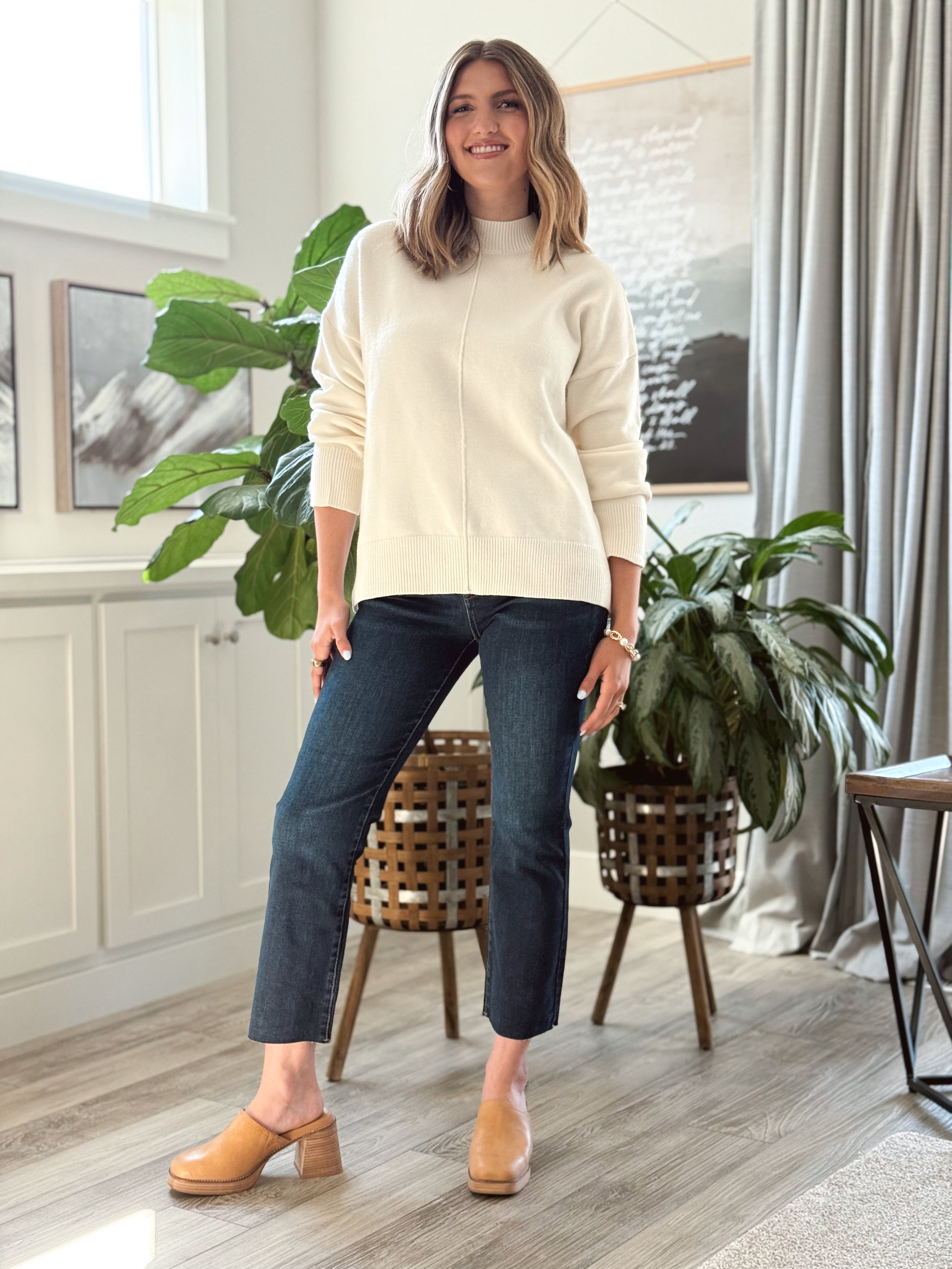 Thinking Out Loud Sweater - CREAM - willows clothing SWEATER