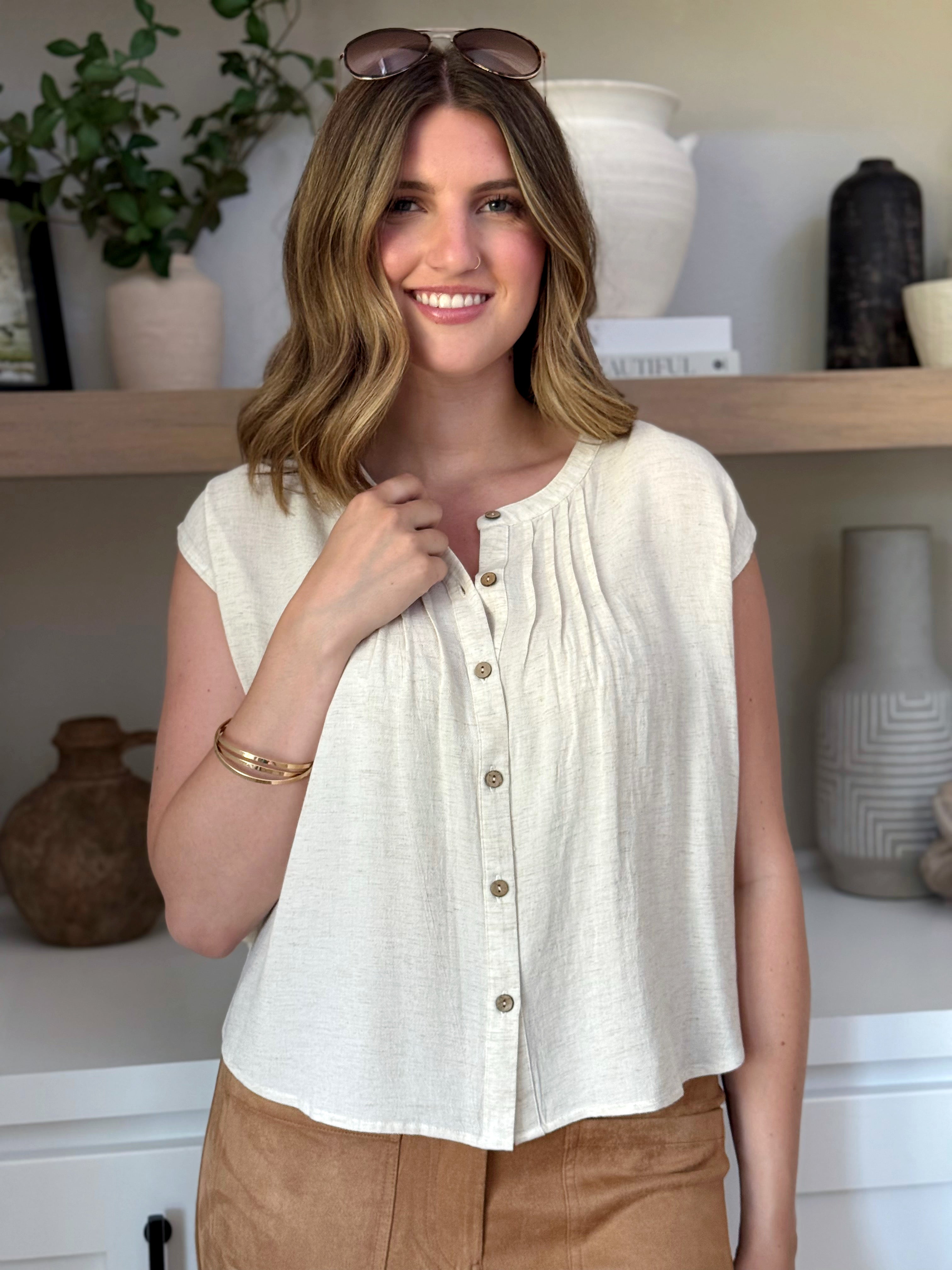 Thistle Blouse - NATURAL - willows clothing BLOUSE