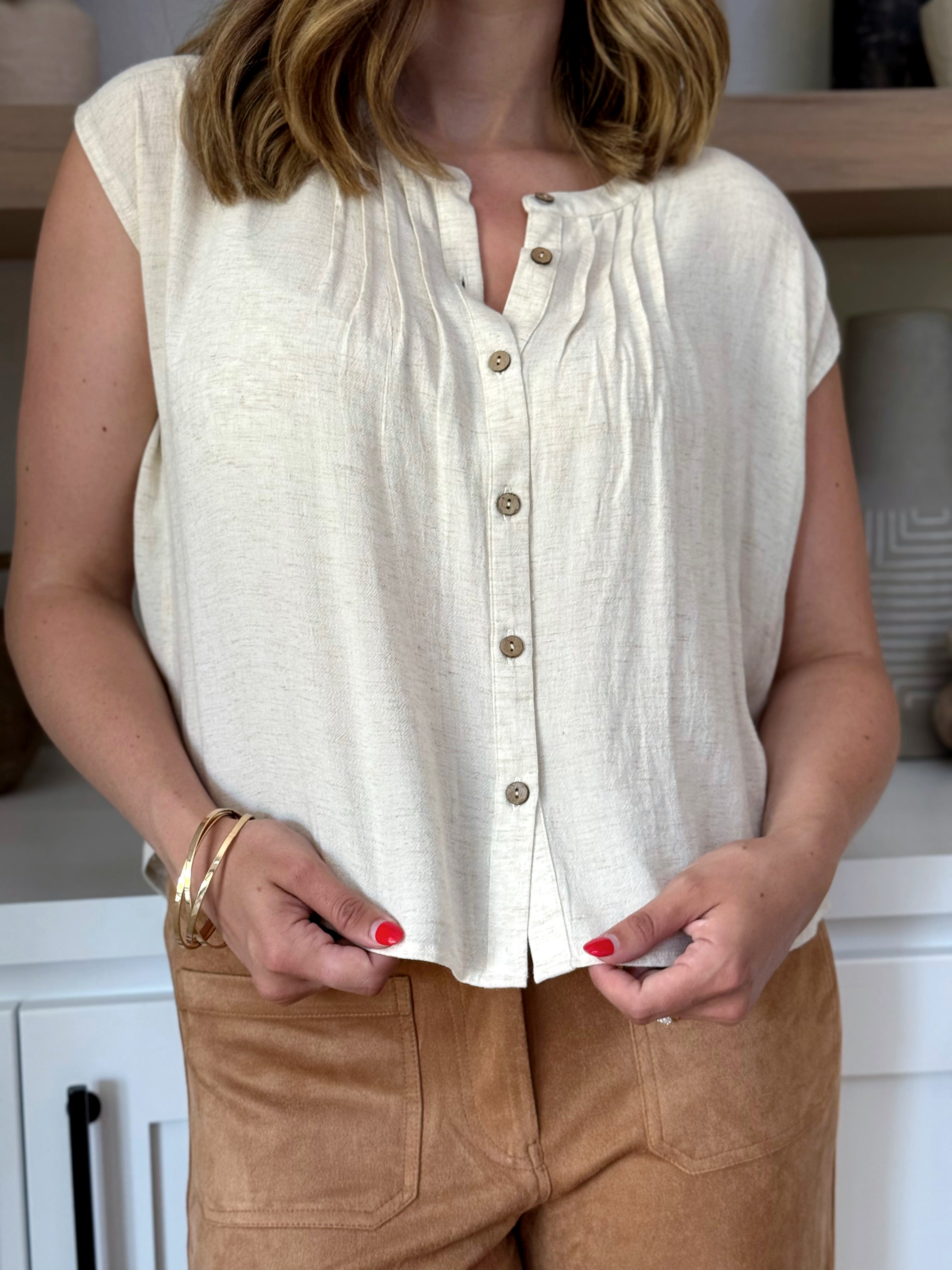 Thistle Blouse - NATURAL - willows clothing BLOUSE
