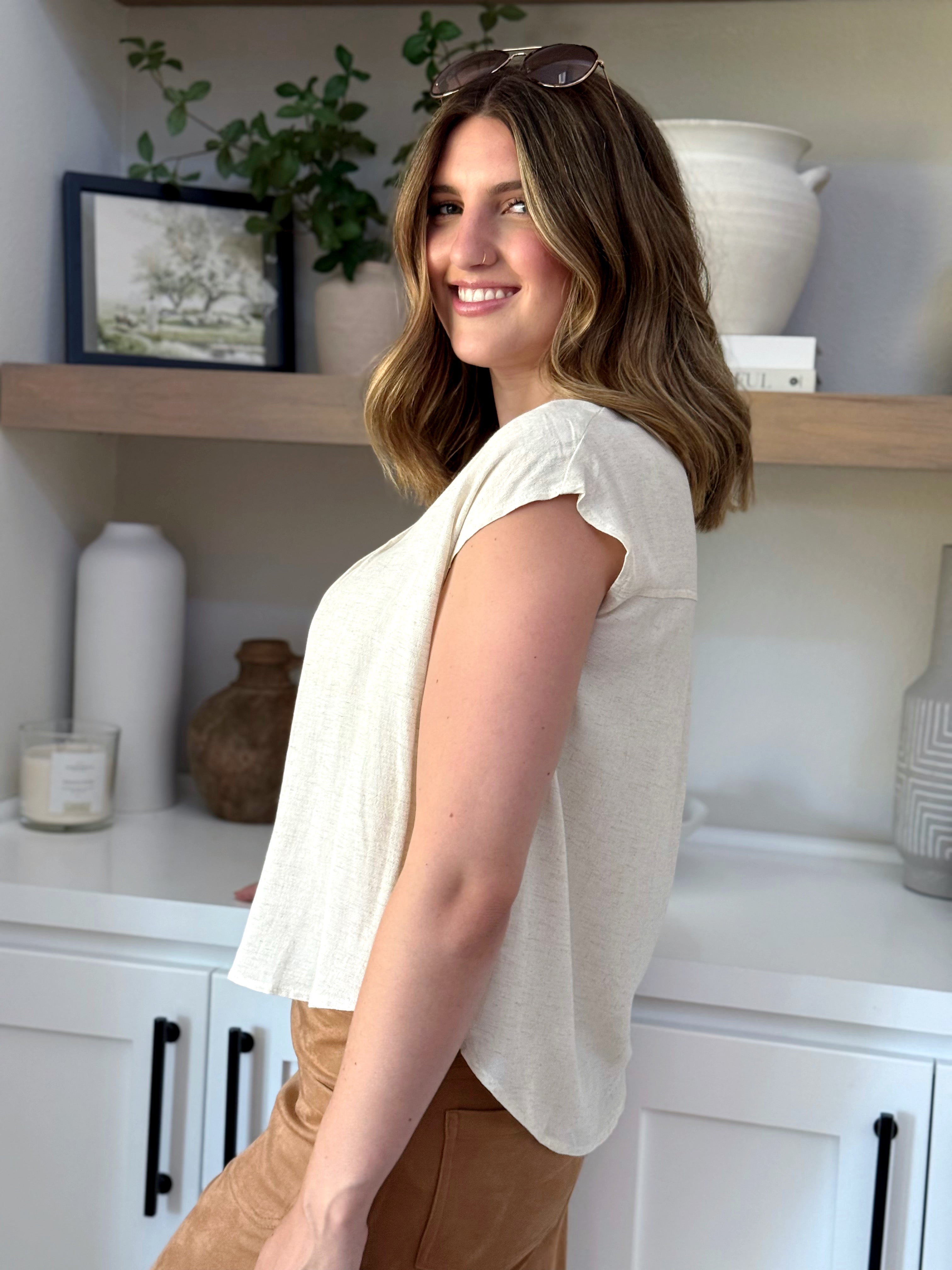 Thistle Blouse - NATURAL - willows clothing BLOUSE