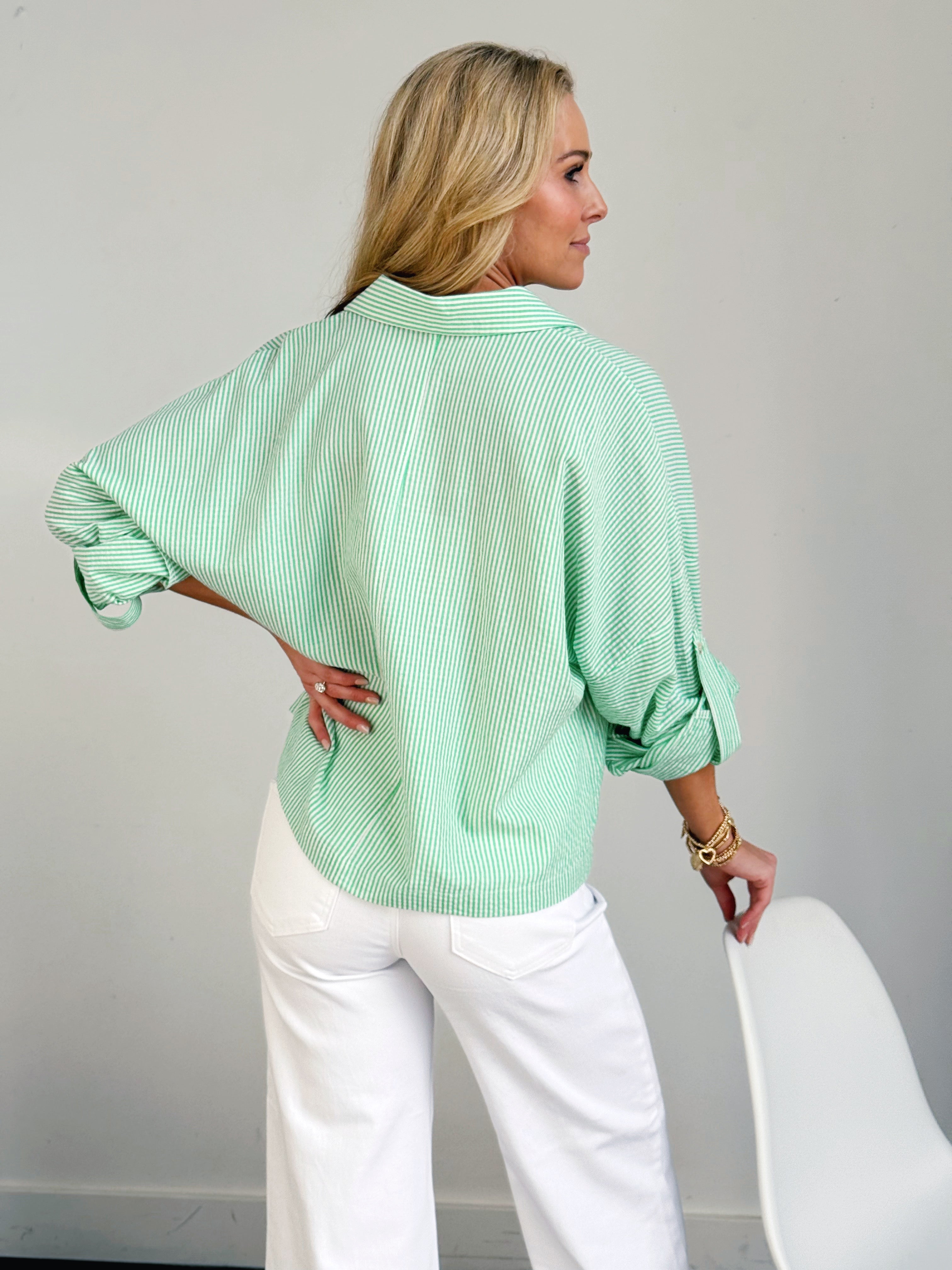 Toni Blouse - GREEN - willows clothing L/S SHIRT