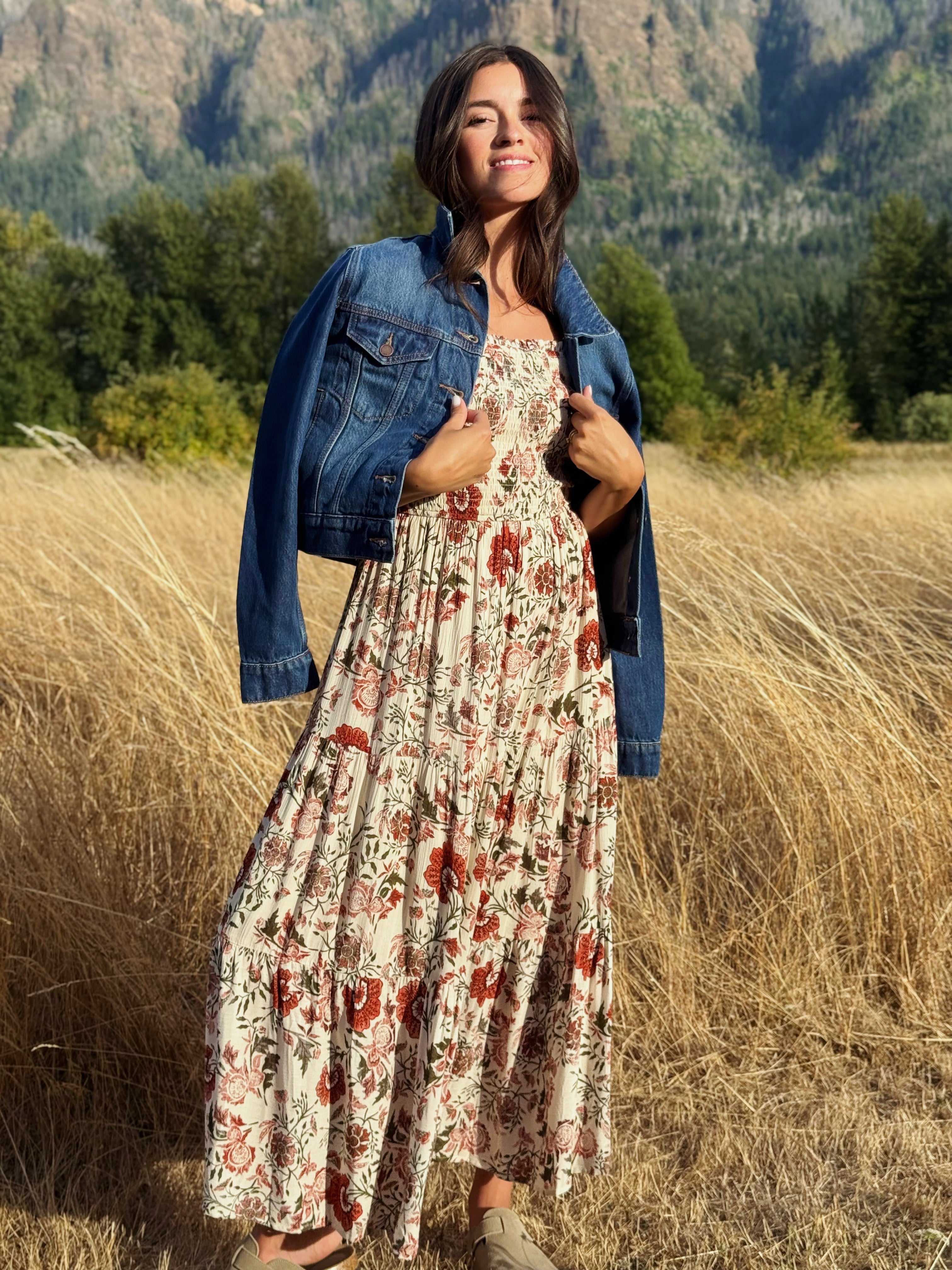 Trust Fall Dress - BRICK - willows clothing Long Dress