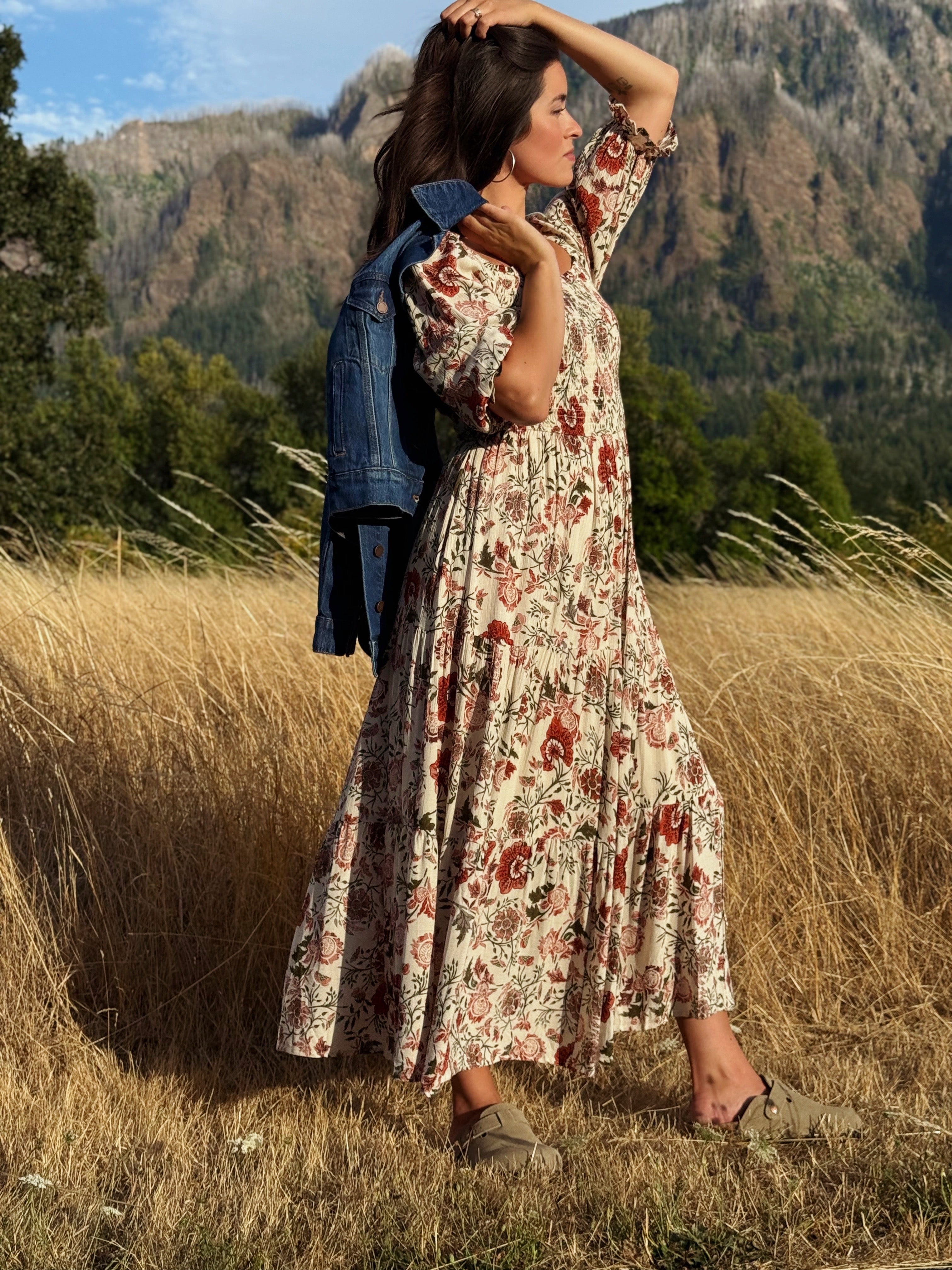 Trust Fall Dress - BRICK - willows clothing Long Dress