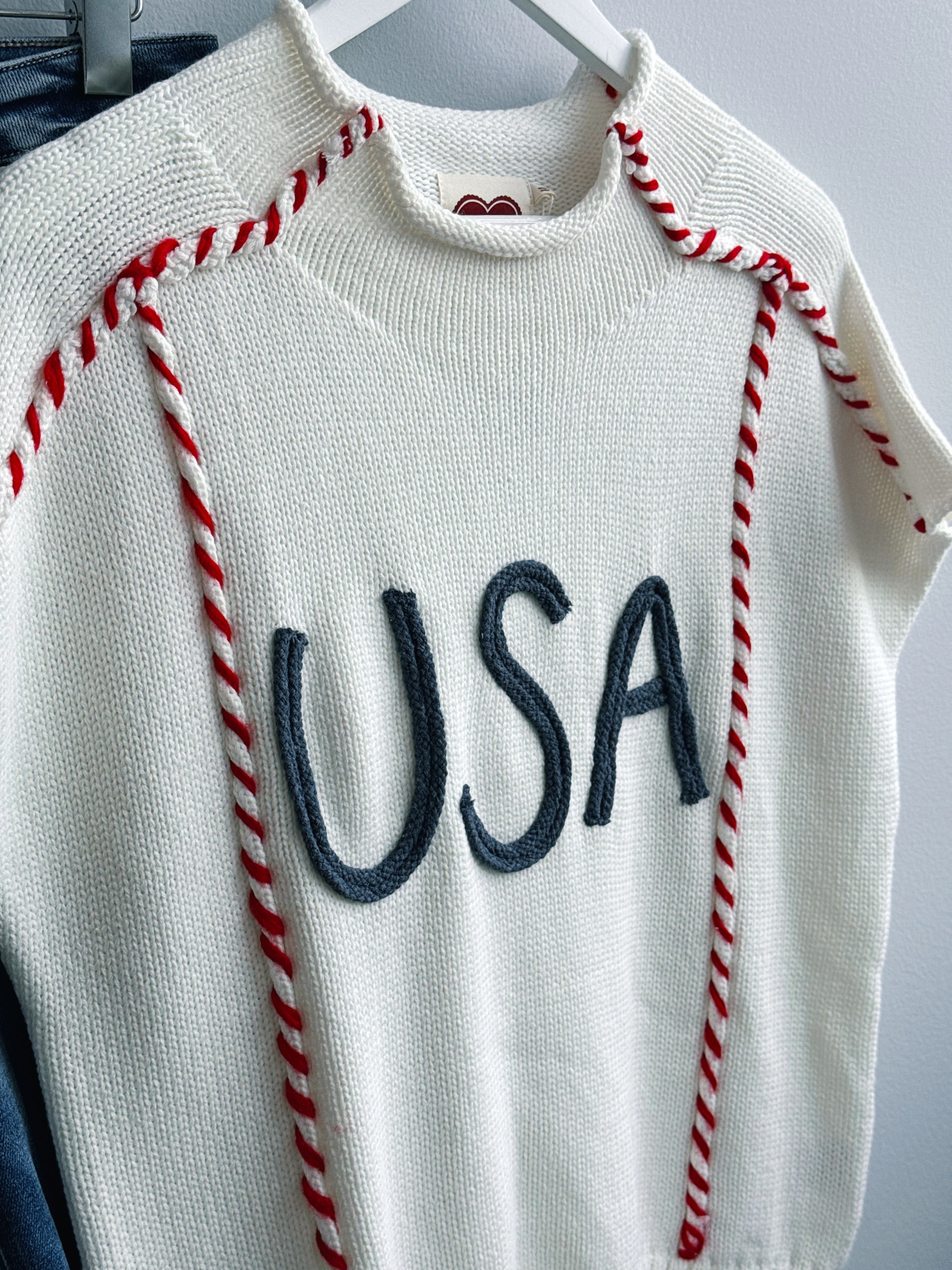 USA Rope Sweater - IVORY - willows clothing SWEATER
