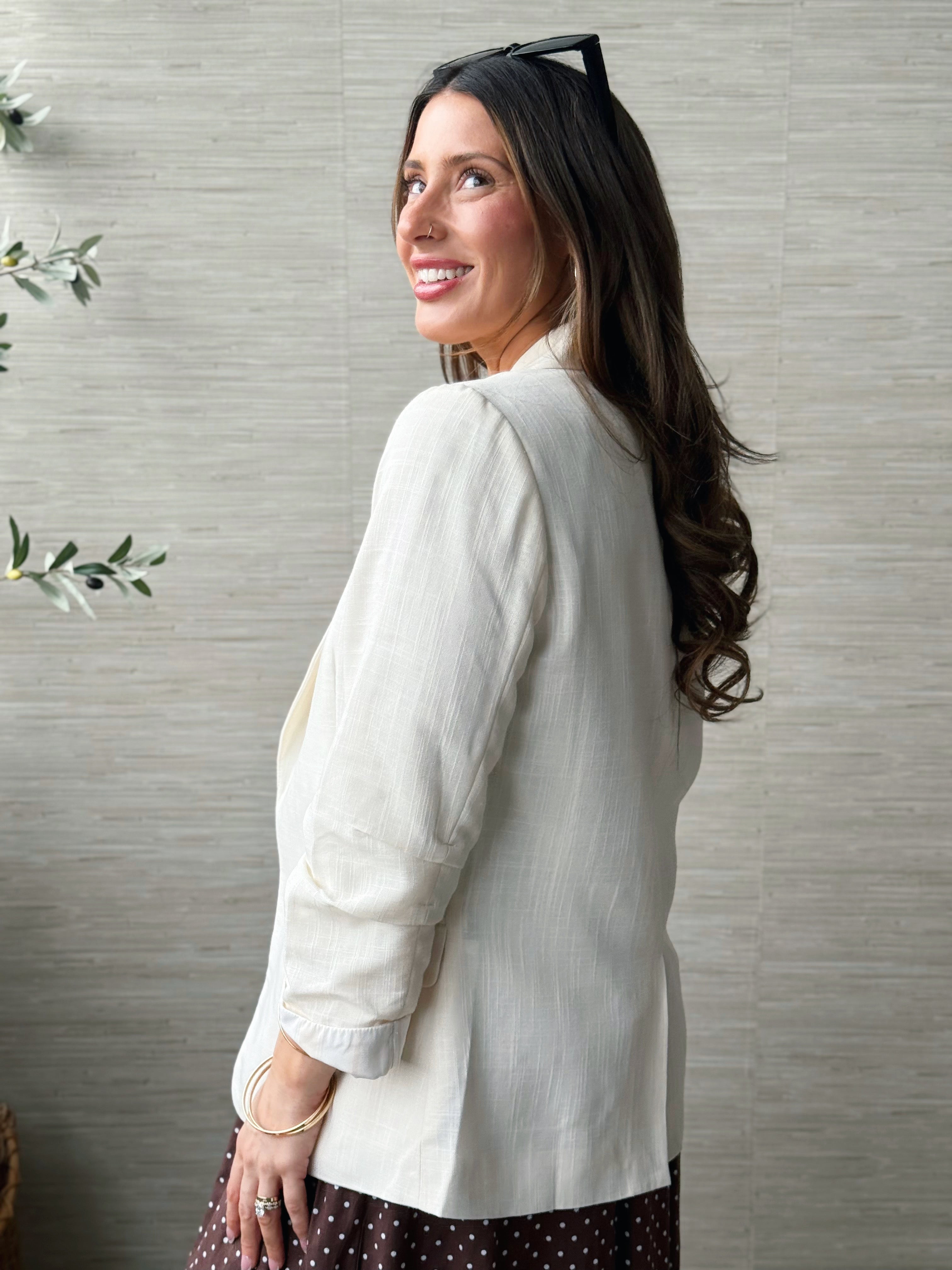 Val Blazer - ECRU - willows clothing BLAZER