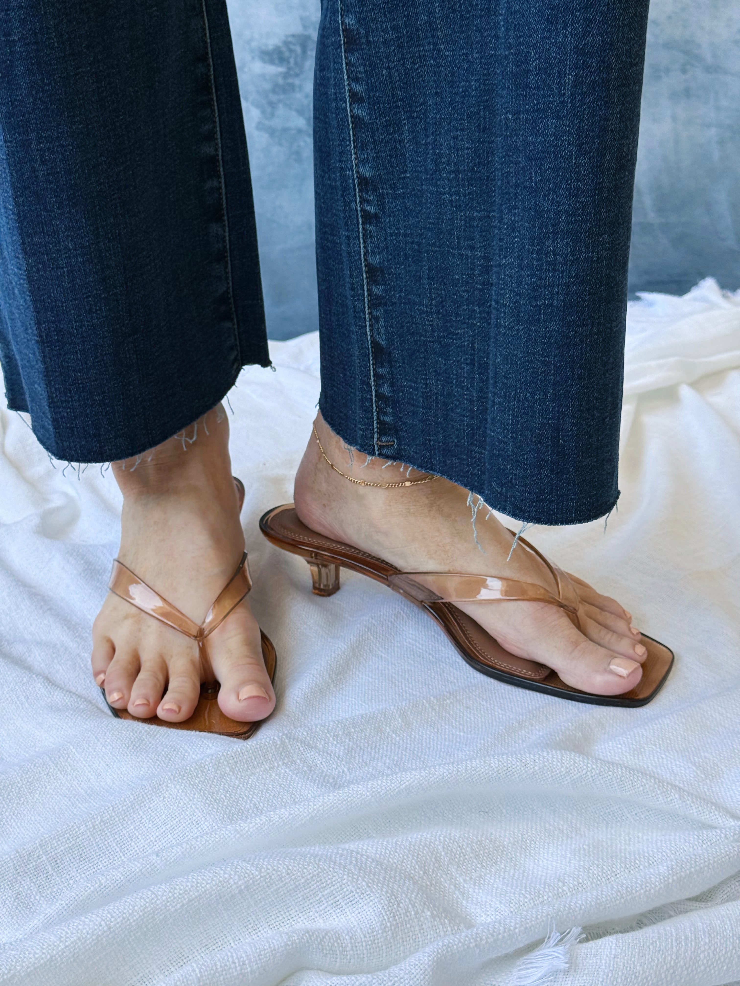 Valeria Jelly Sandals - NATURAL - willows clothing Heels