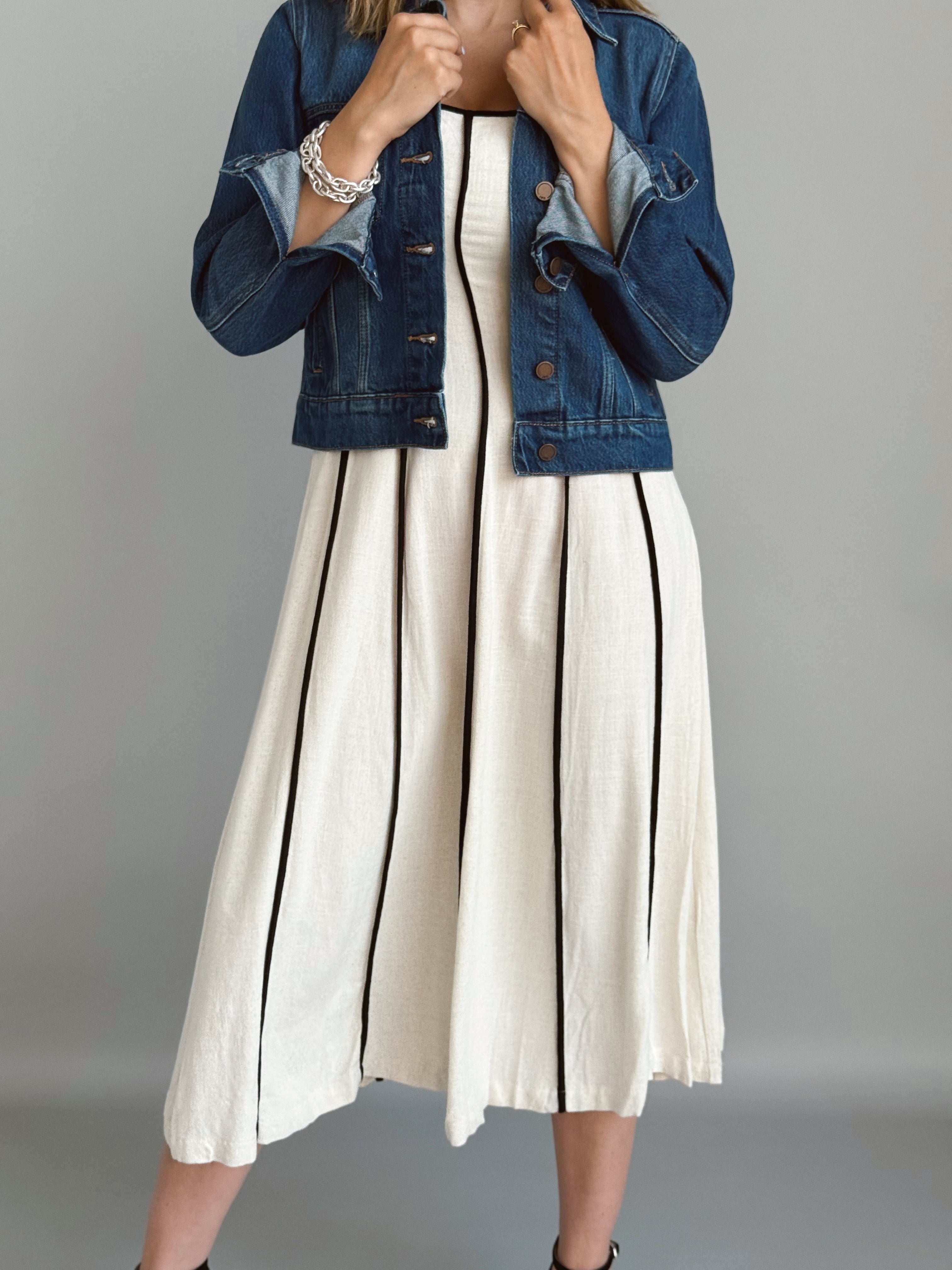 Verona Dress - NATURAL - willows clothing MIDI DRESS
