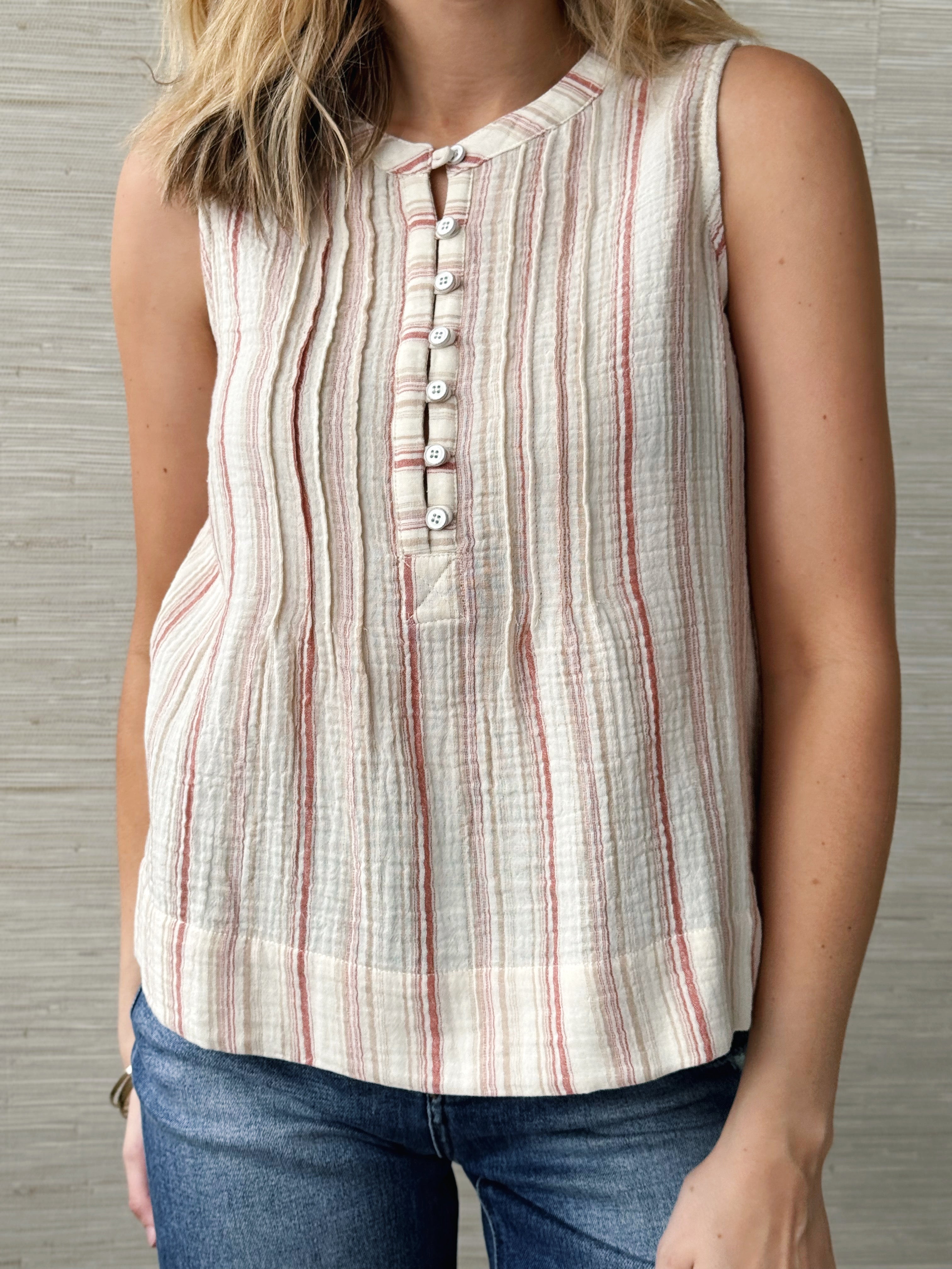 Vickie Tank - BRICK - willows clothing BLOUSE