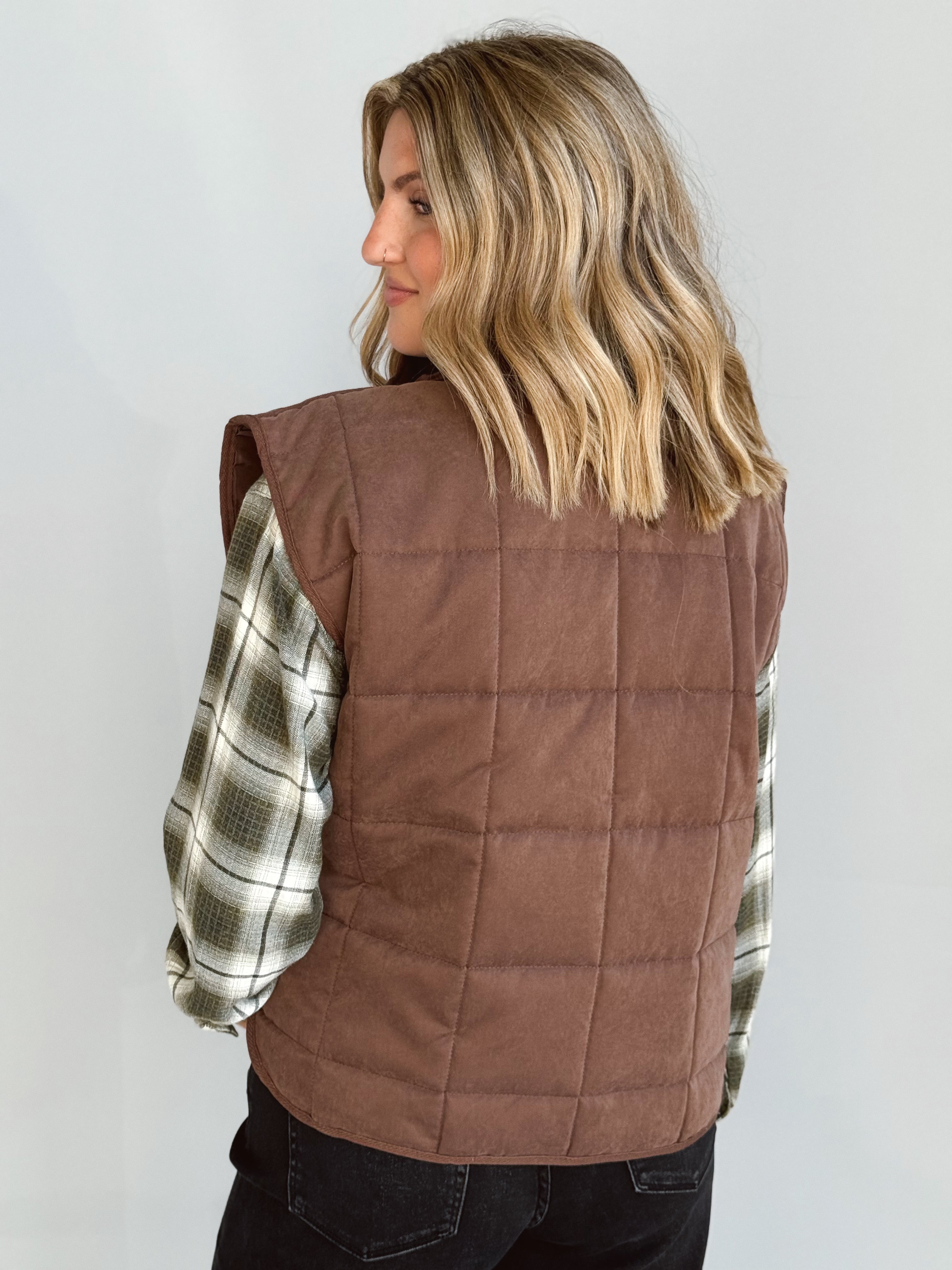 Walden Vest - BROWN - willows clothing VEST