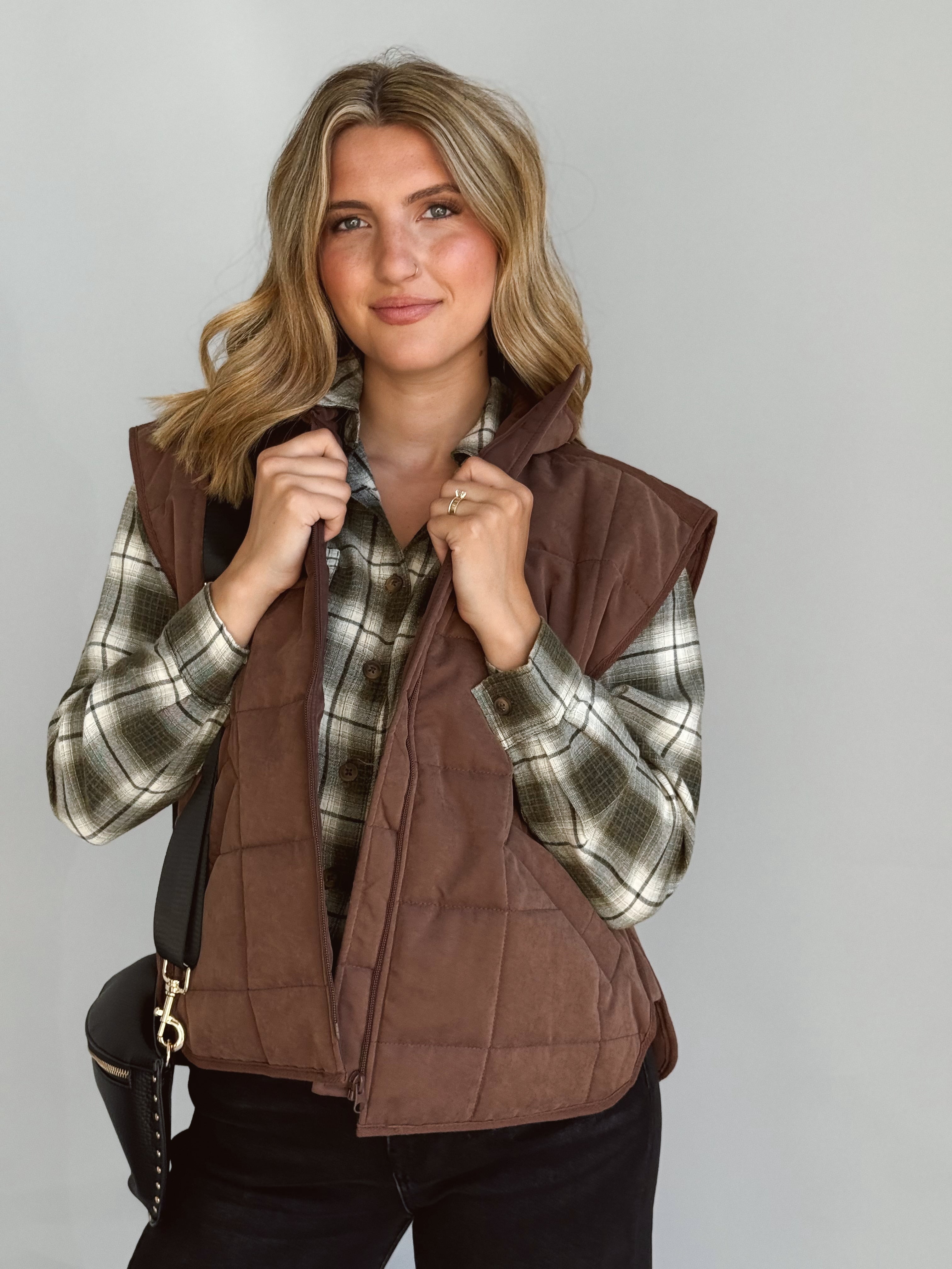 Walden Vest - BROWN - willows clothing VEST
