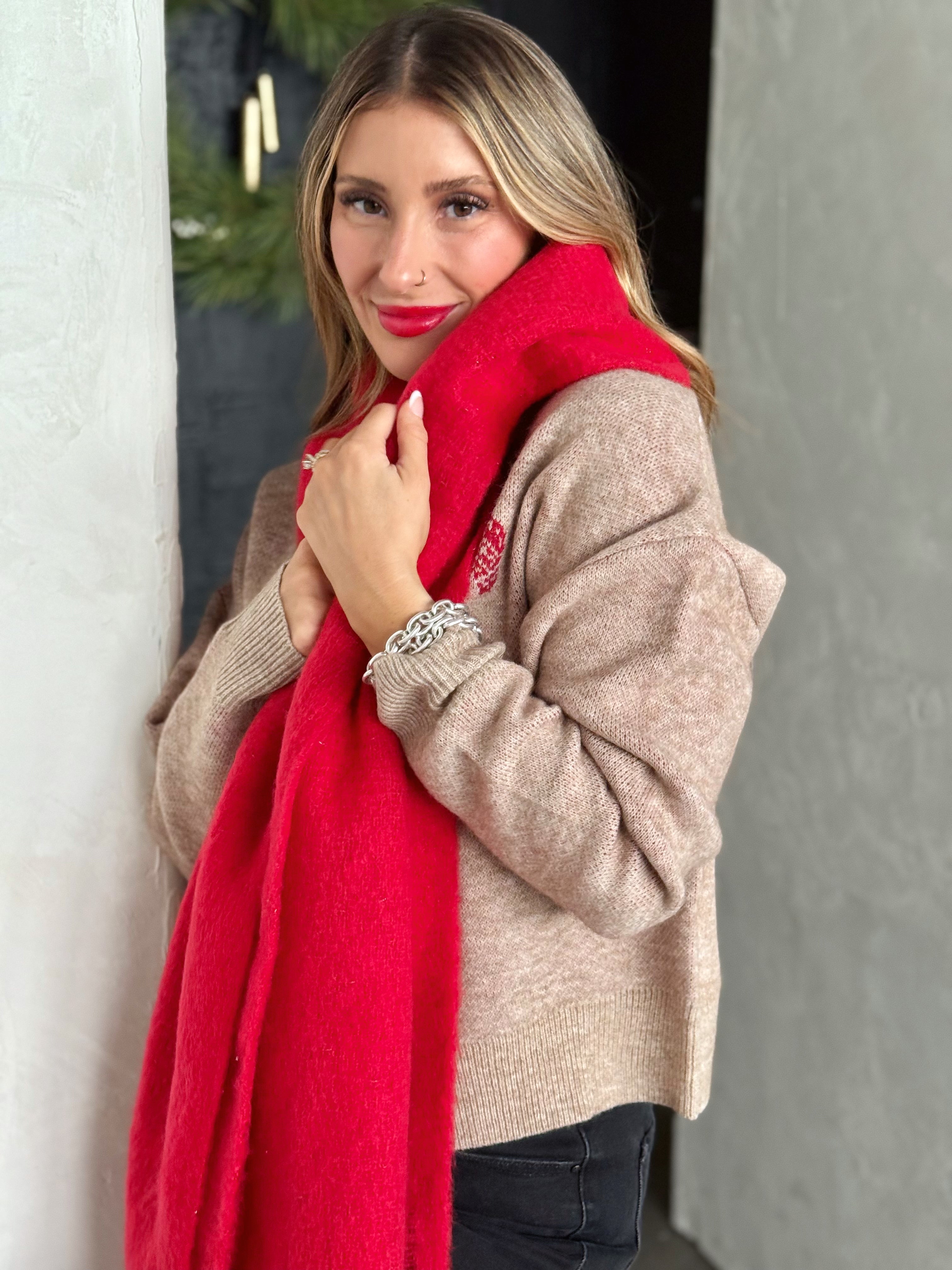 Warm Mittens Sweater - MOCHA - willows clothing SWEATER