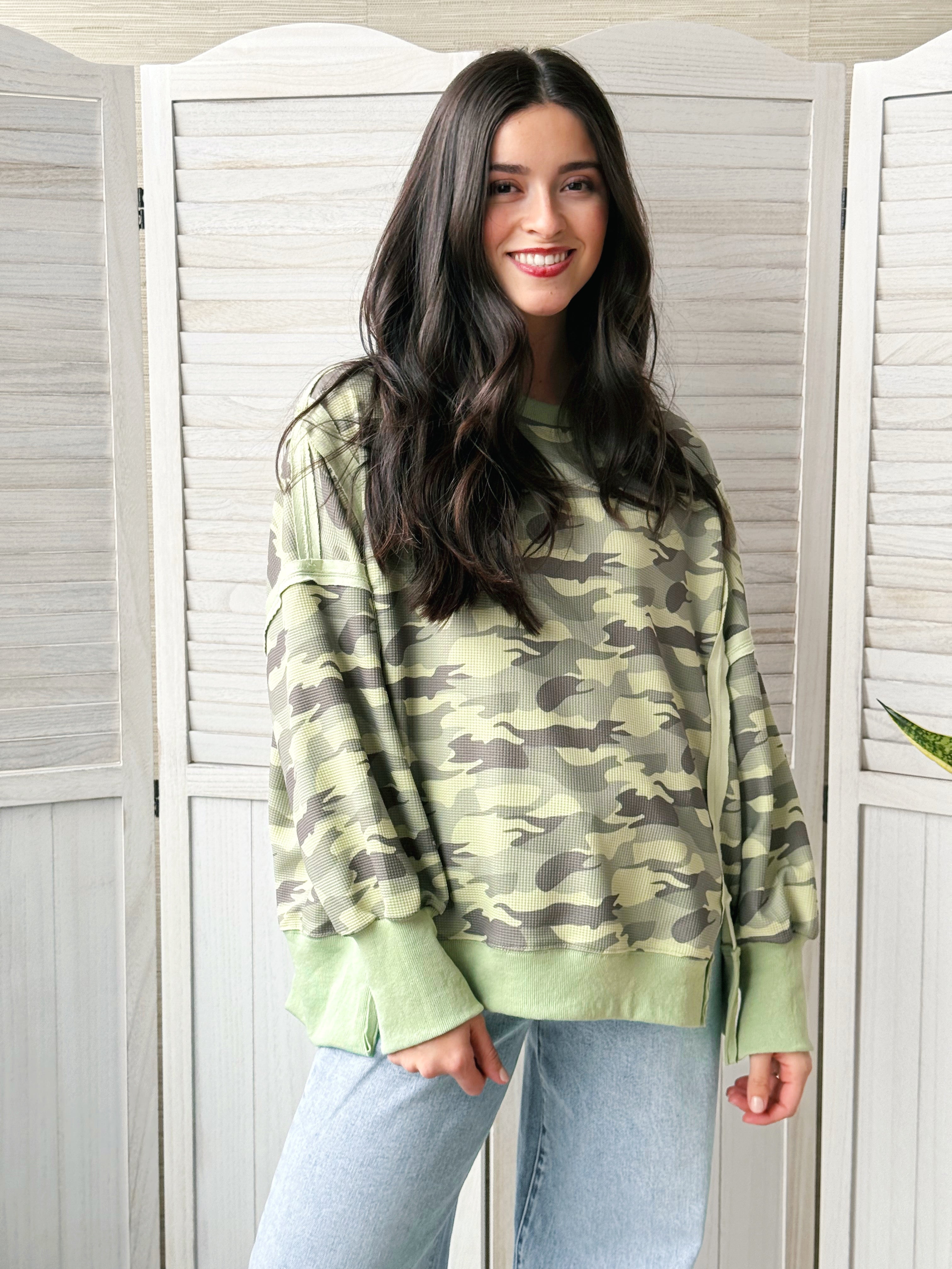 Waylon Top - OLIVE - willows clothing L/S SHIRT