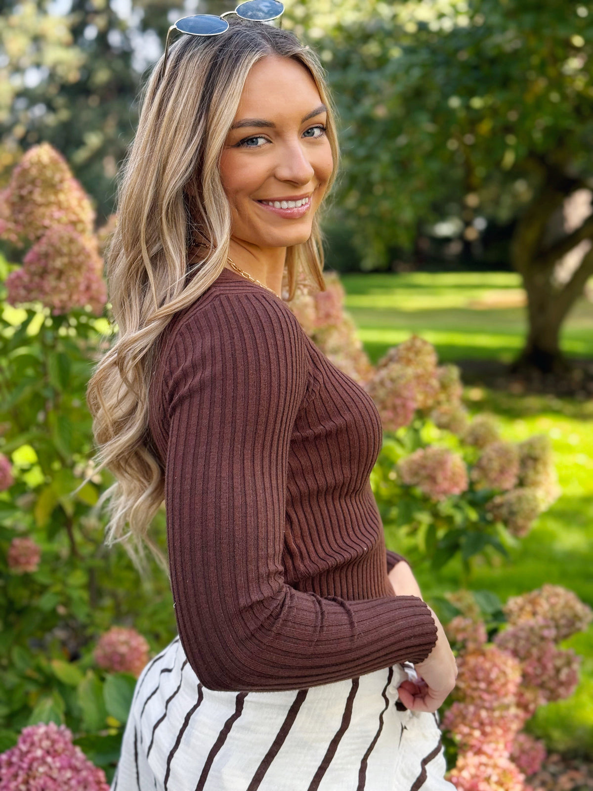 West Coast Sweater - COCOA BROWN - willows clothing SWEATER