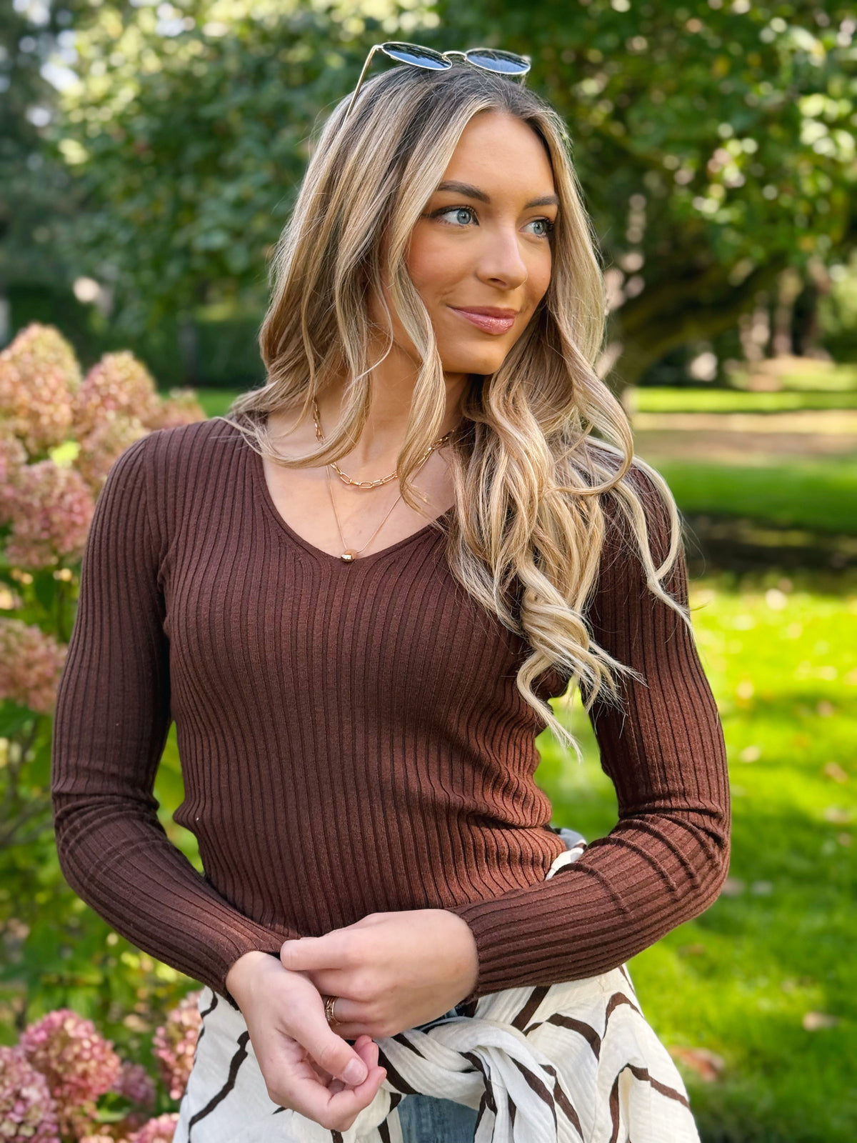 West Coast Sweater - COCOA BROWN - willows clothing SWEATER