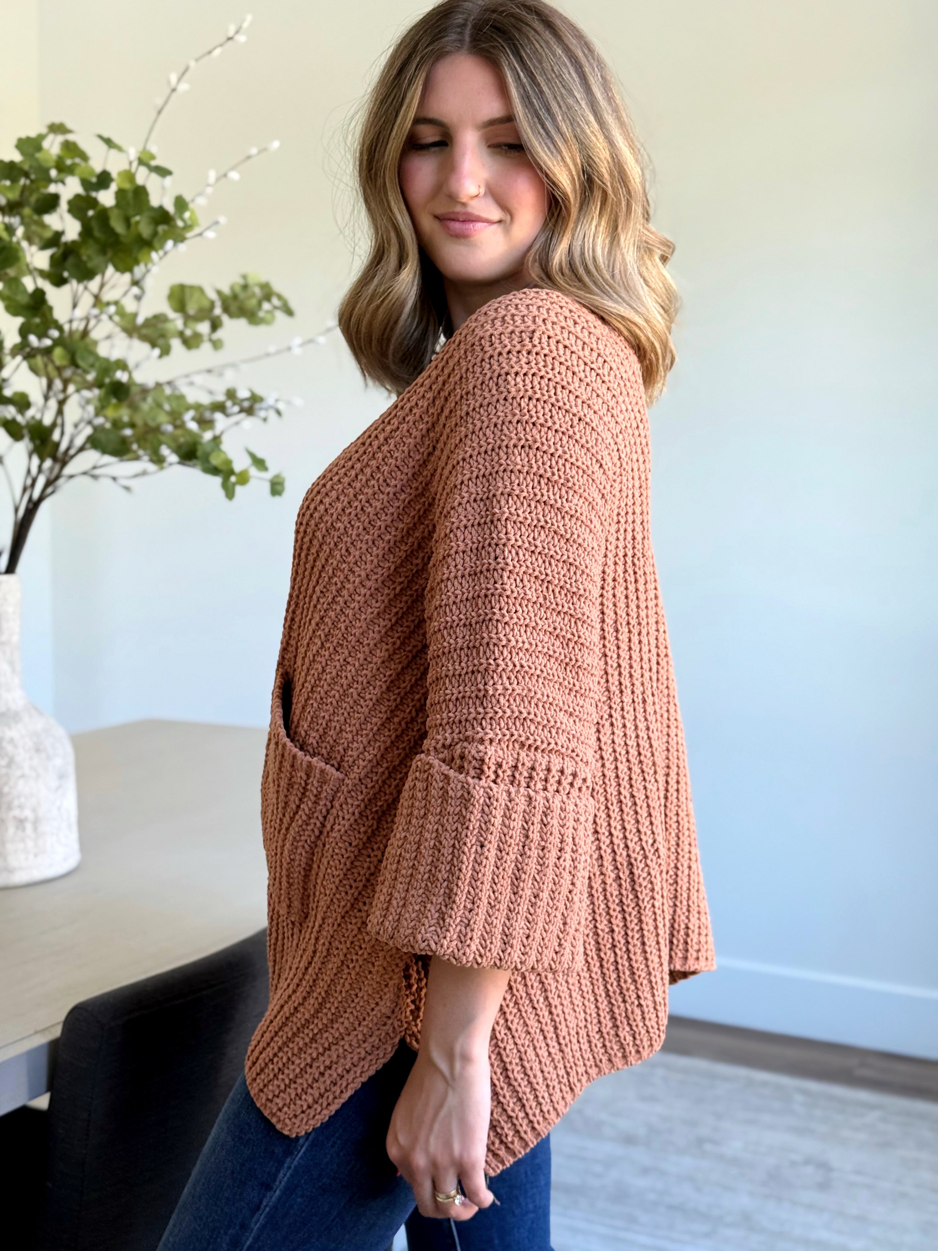 When She Dances Cardigan - DEEP CAMEL - willows clothing Cardigan