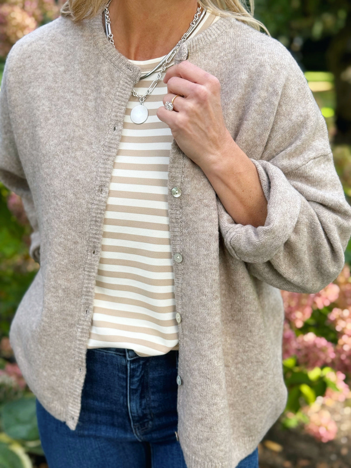 Where Did The Time Go Cardigan - KHAKI - willows clothing Cardigan