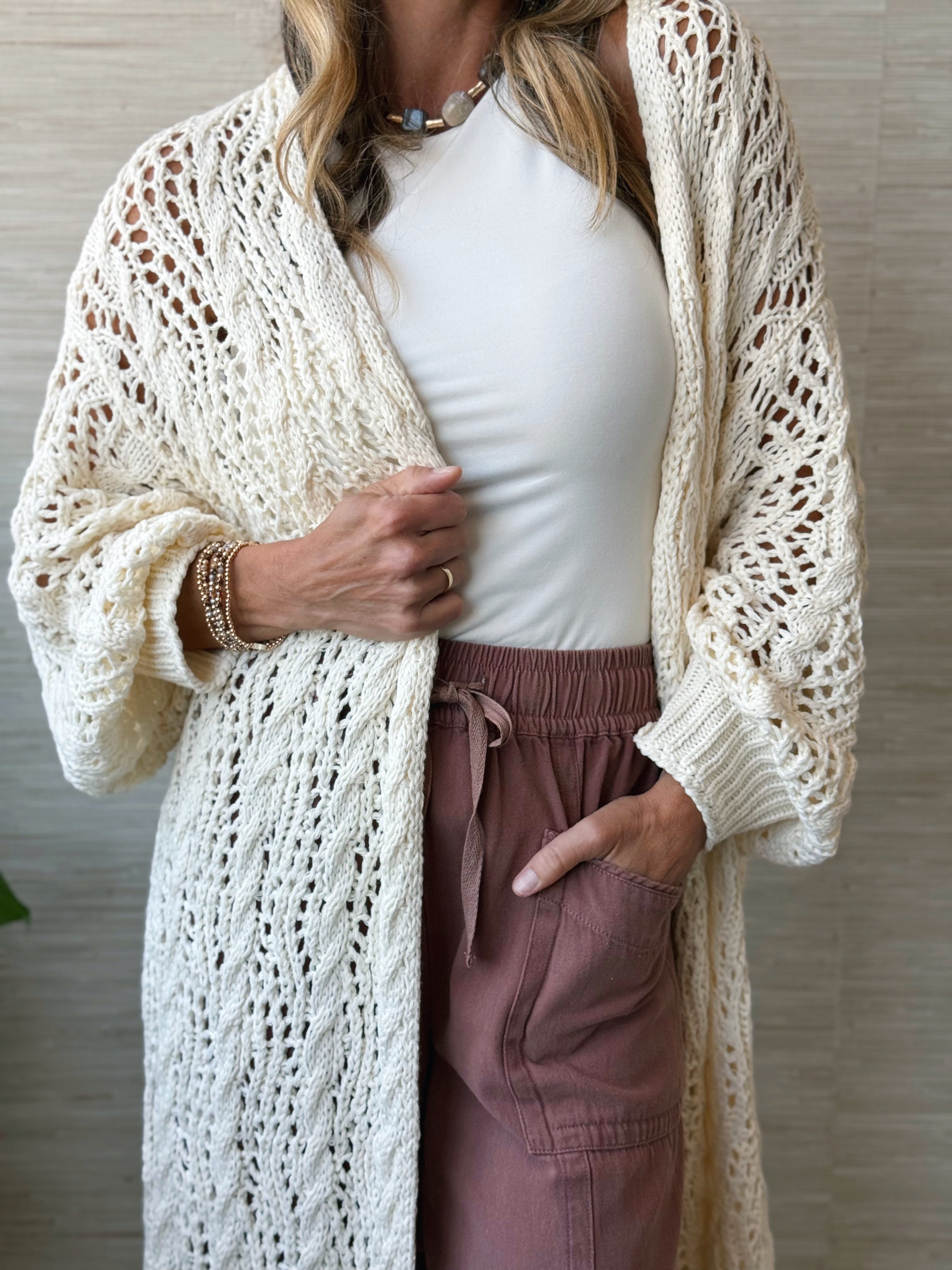 Wildflower Cardigan - CREAM - willows clothing Cardigan