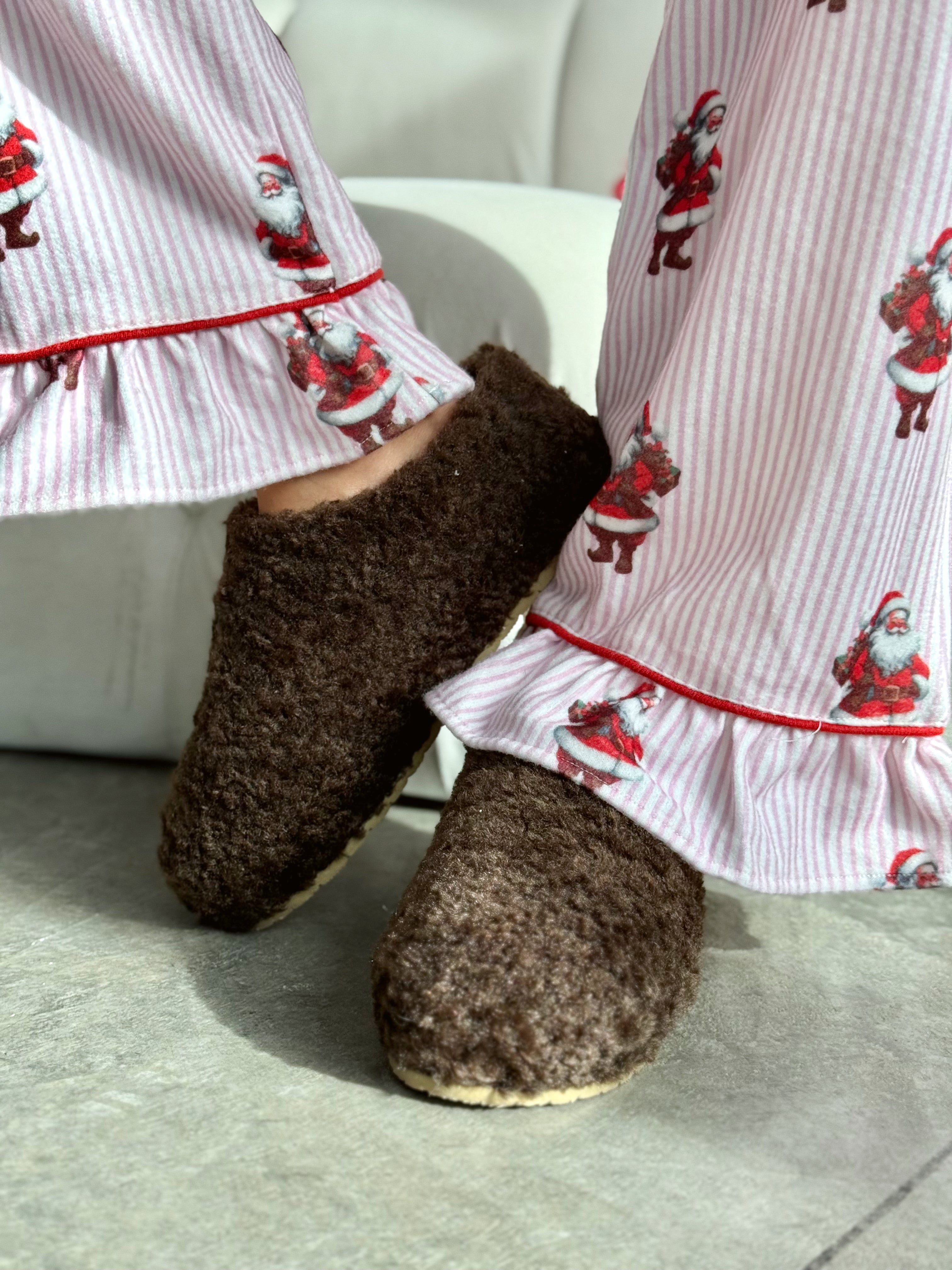 Winter Everywhere Slippers - COFFEE - willows clothing SLIPPERS