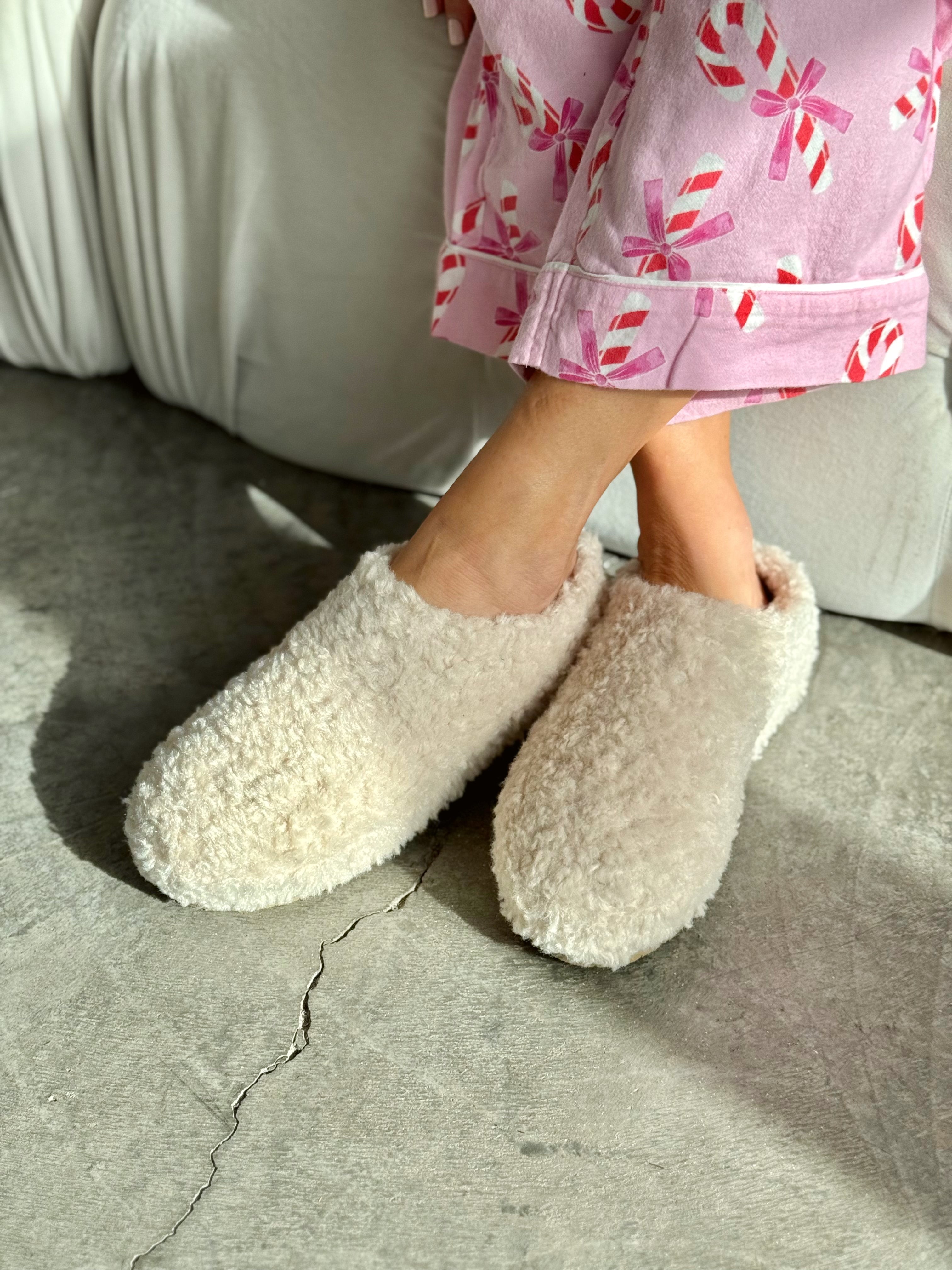 Winter Everywhere Slippers - NATURAL - willows clothing SLIPPERS