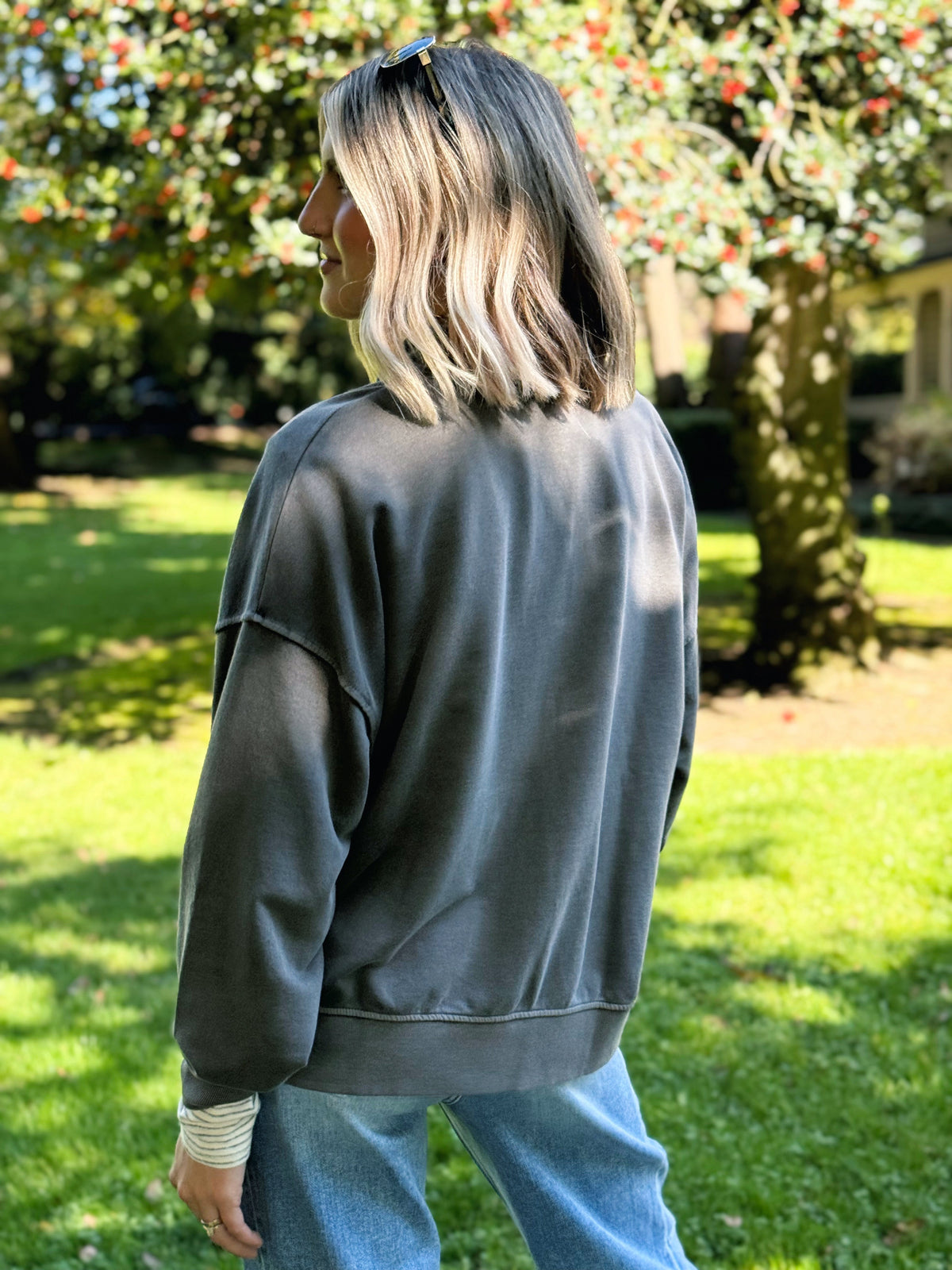 Woodsmoke Top - CHARCOAL - willows clothing L/S SHIRT