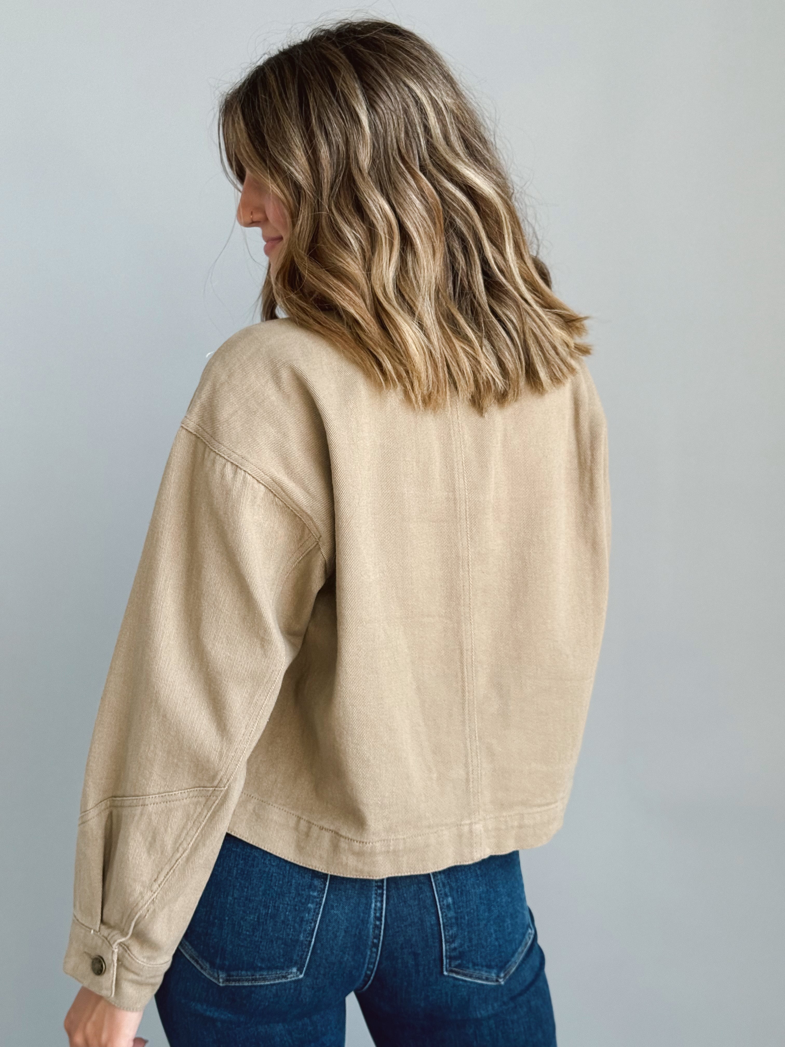 Wyatt Jacket - TAUPE - willows clothing JACKET