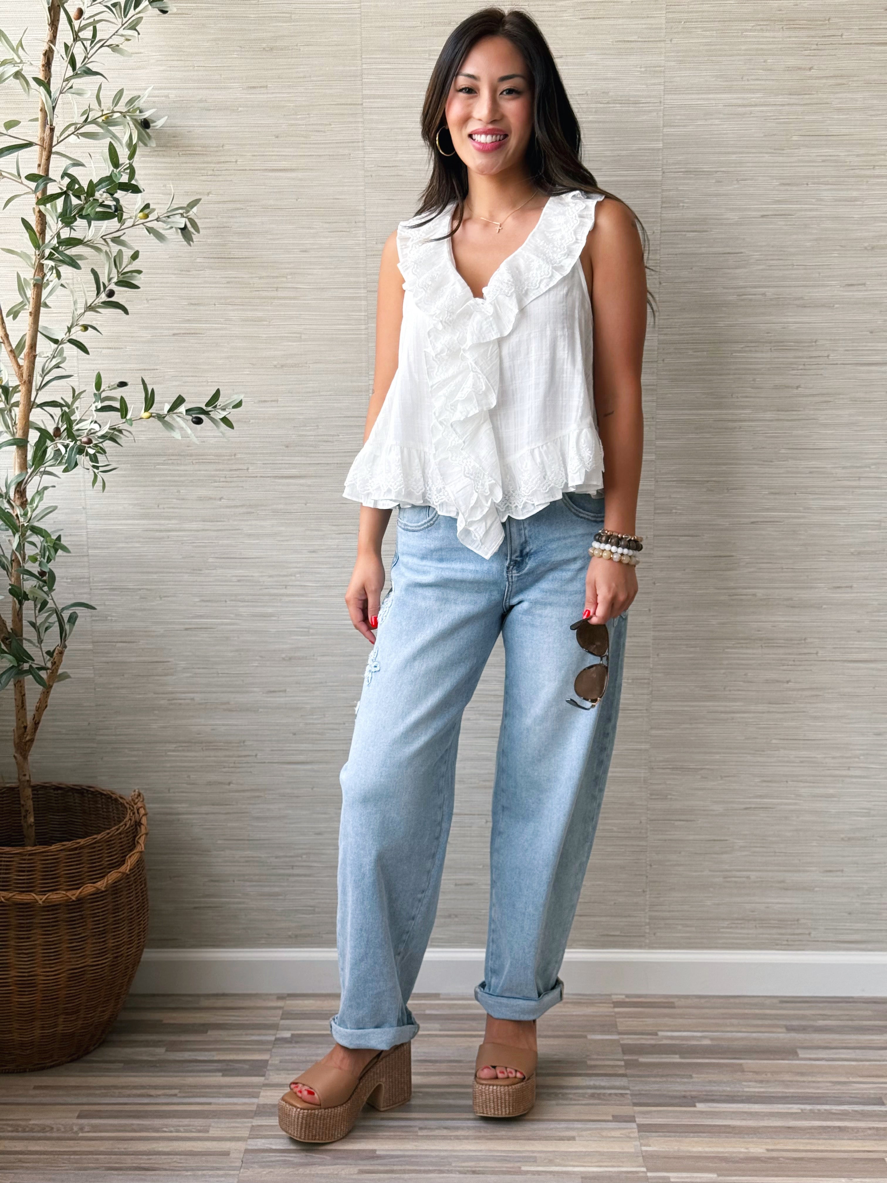 Yesenia Blouse - IVORY - willows clothing BLOUSE