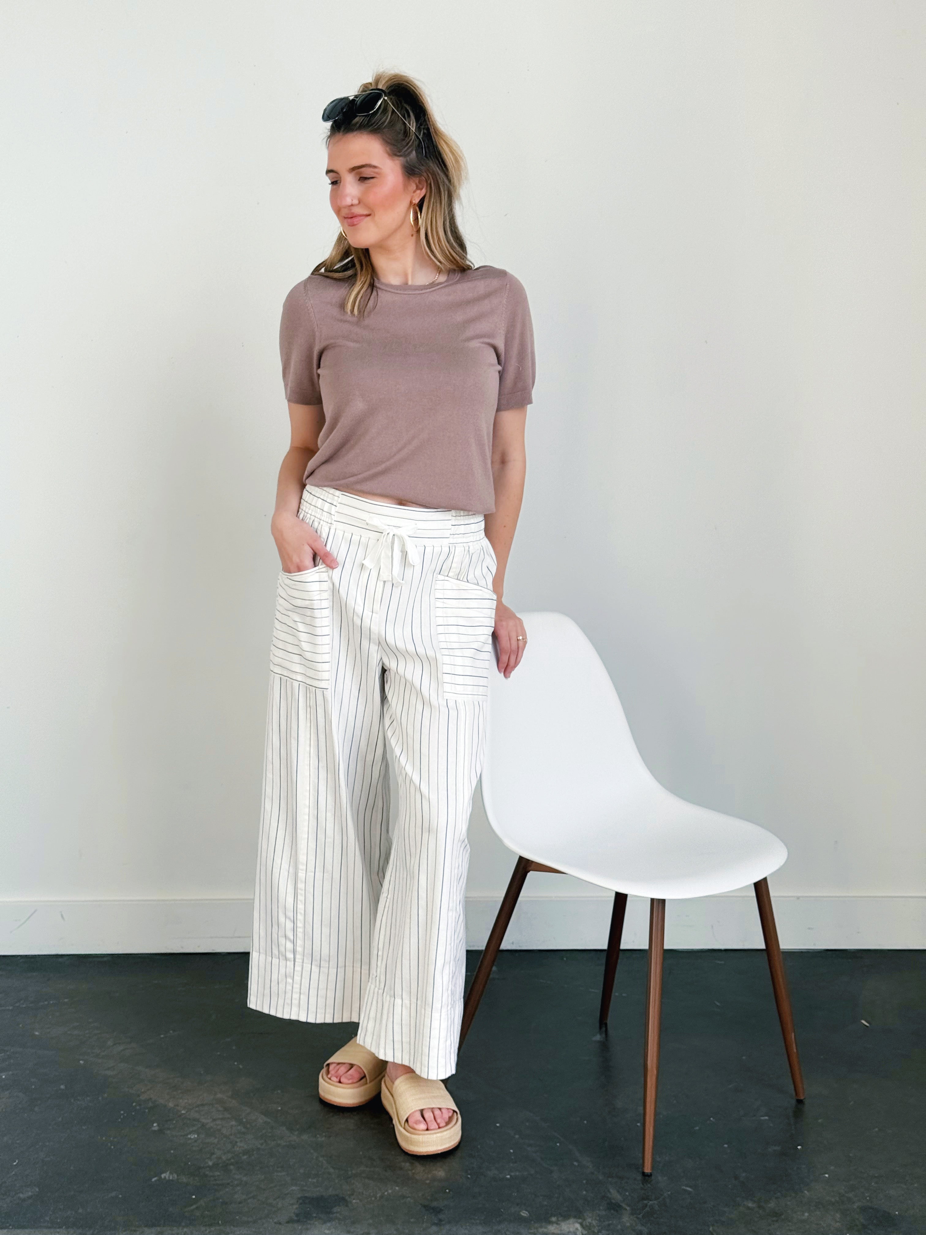 Zamora Pants - CREAM MULTI - willows clothing PANTS