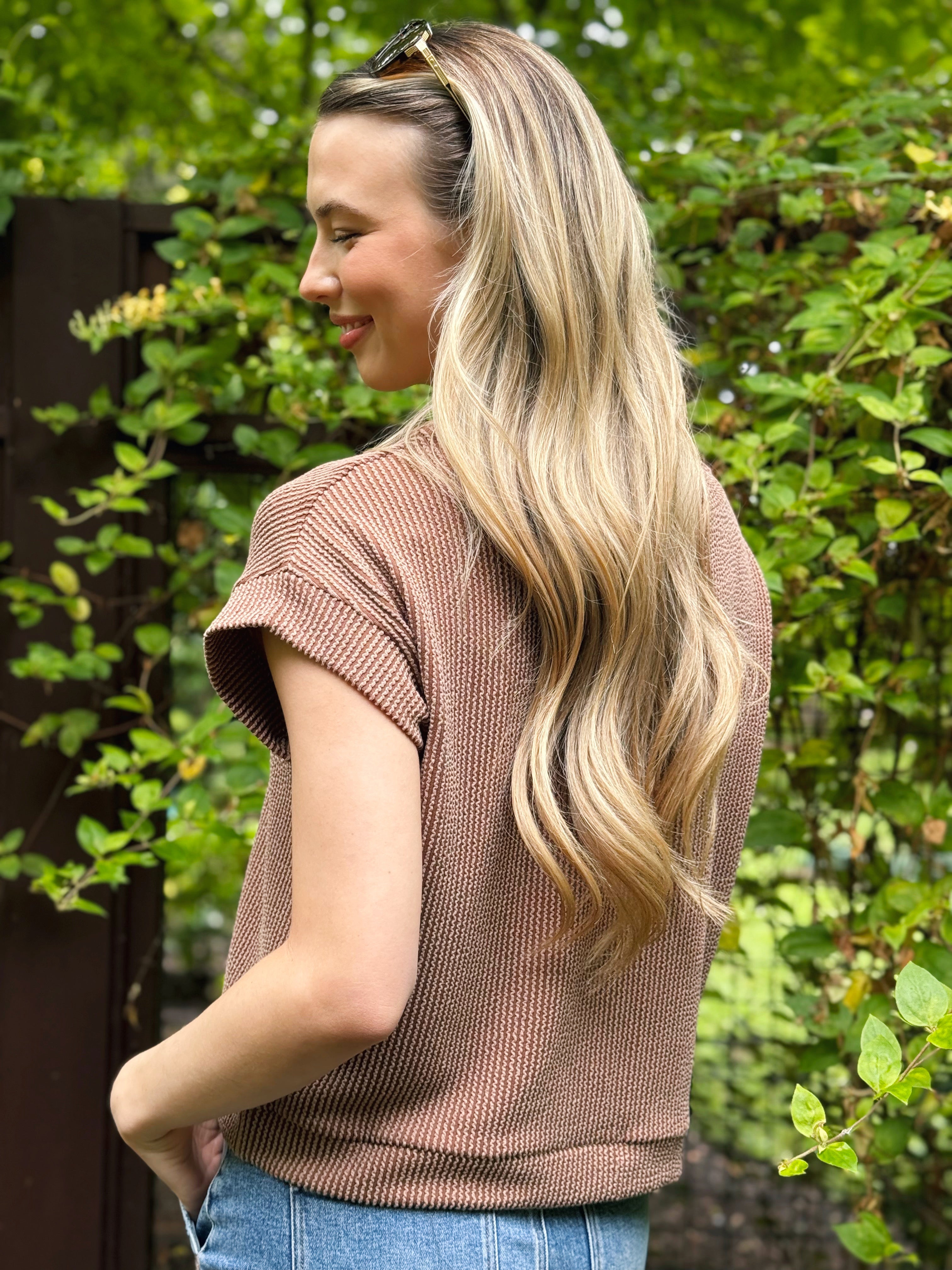 Golden Hour Glow Tee - BROWN