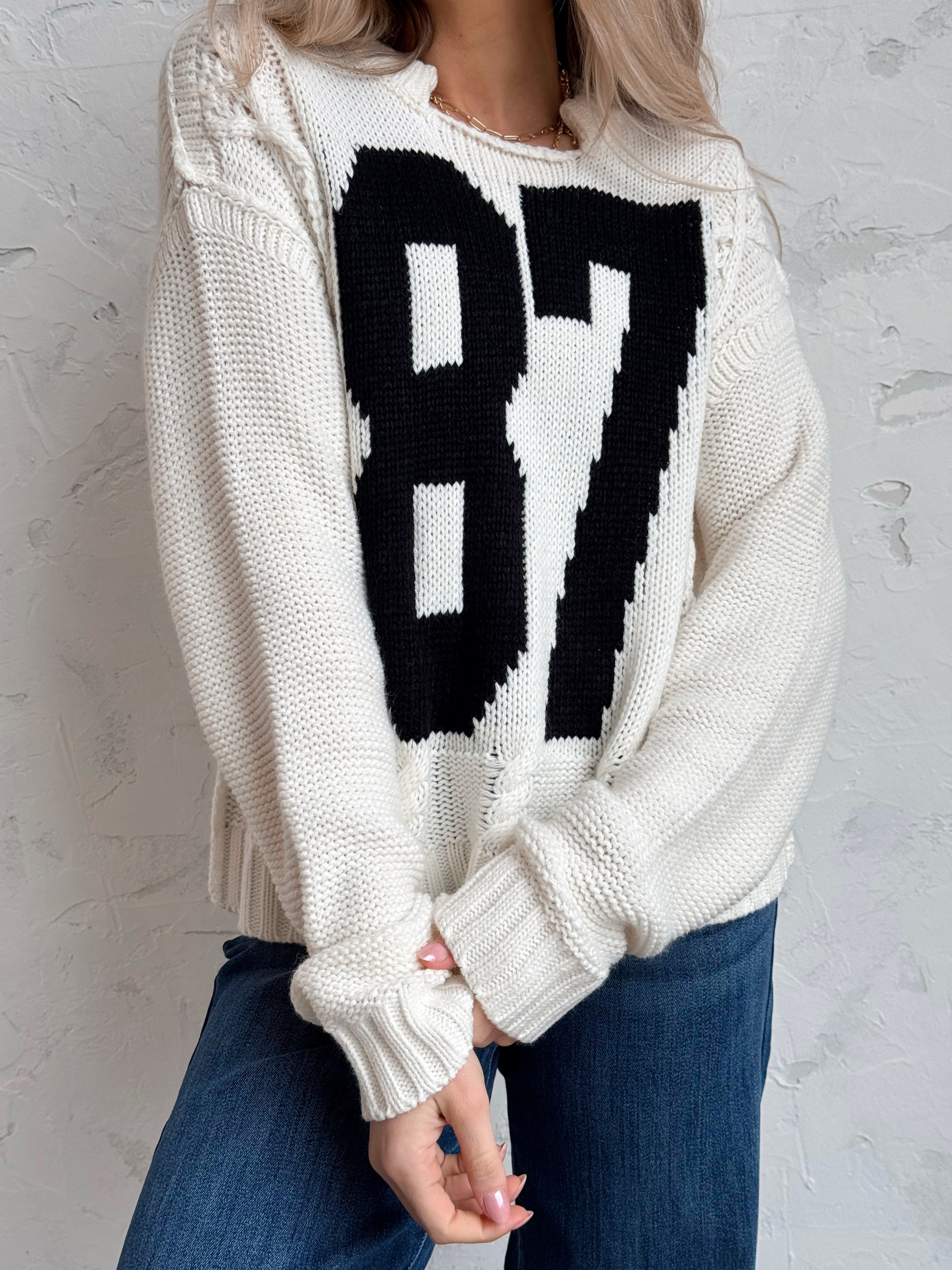 87 Sweater - WHITE - willows clothing SWEATER