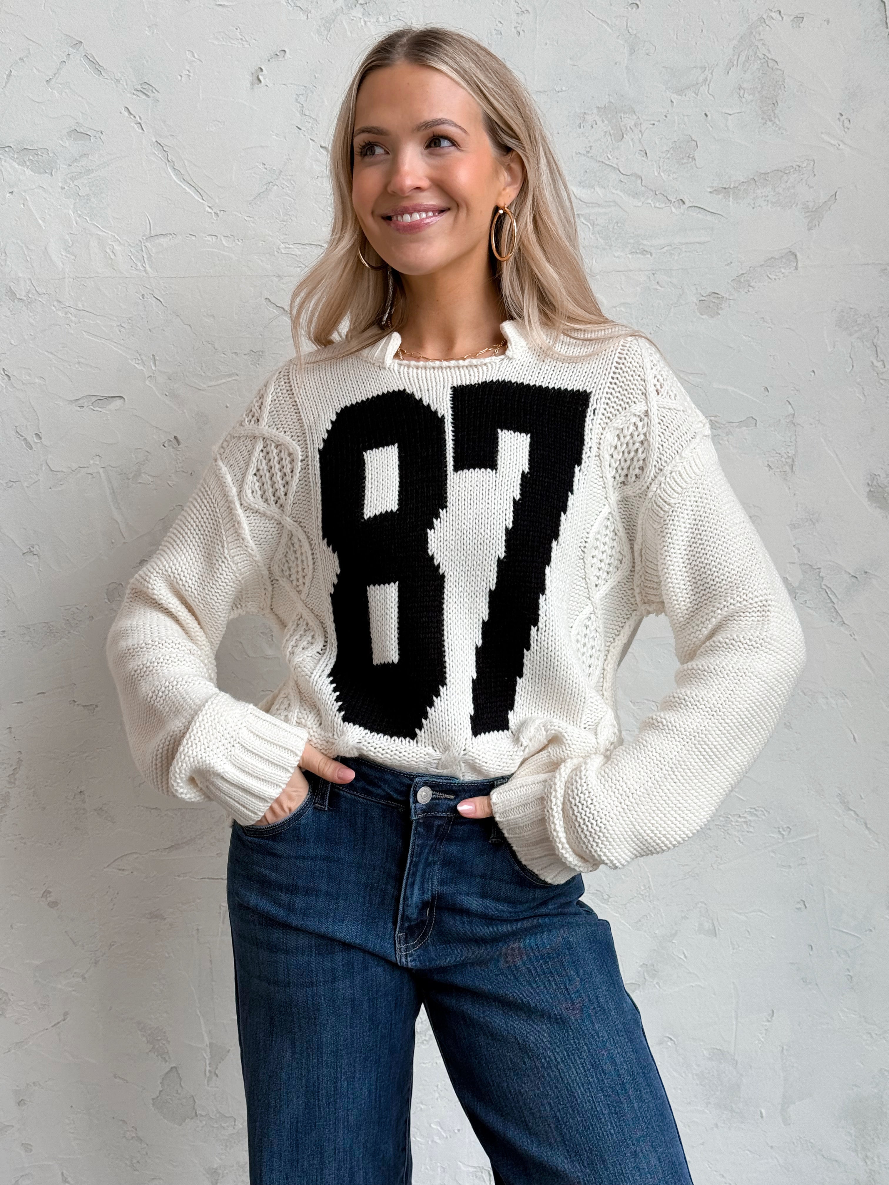 87 Sweater - WHITE - willows clothing SWEATER