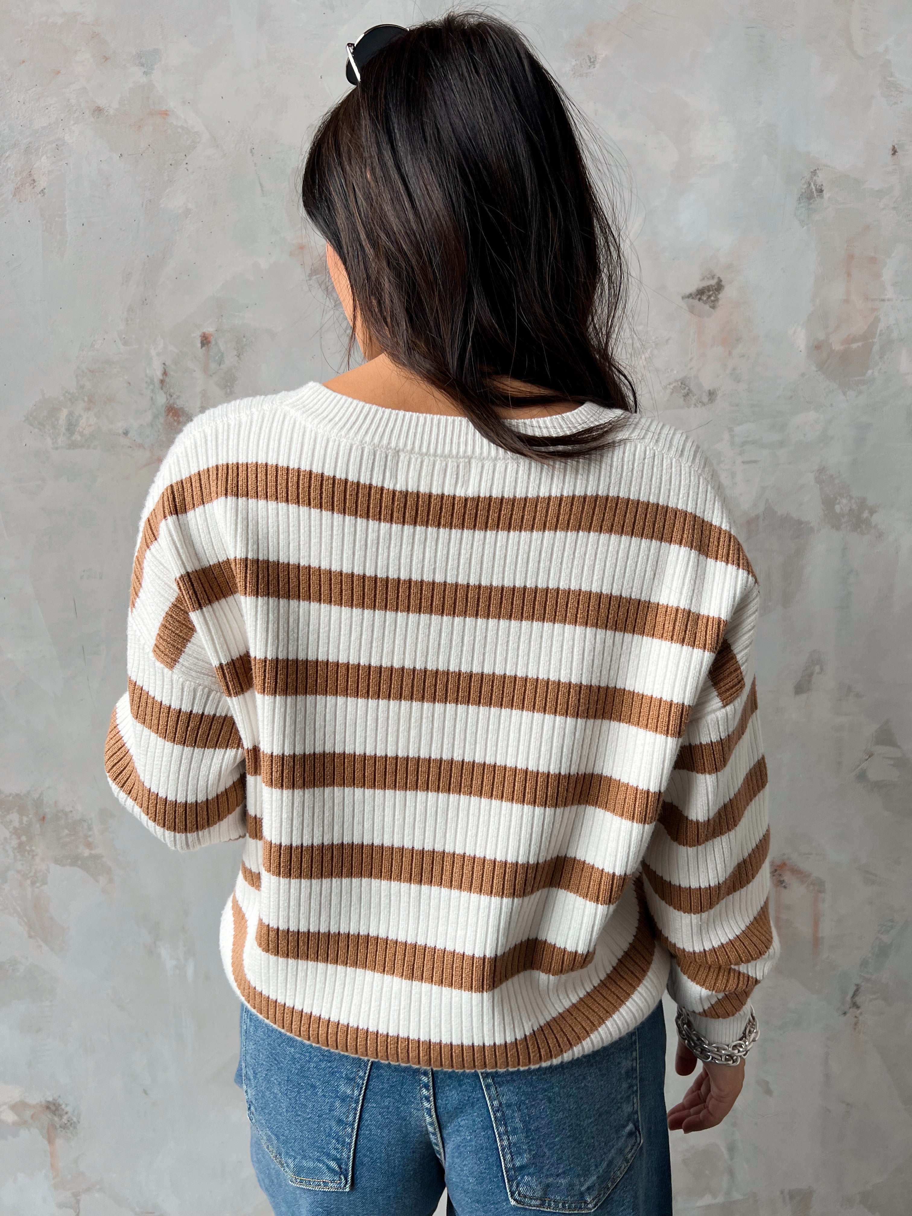 Blake Sweater - IVORY/TAUPE