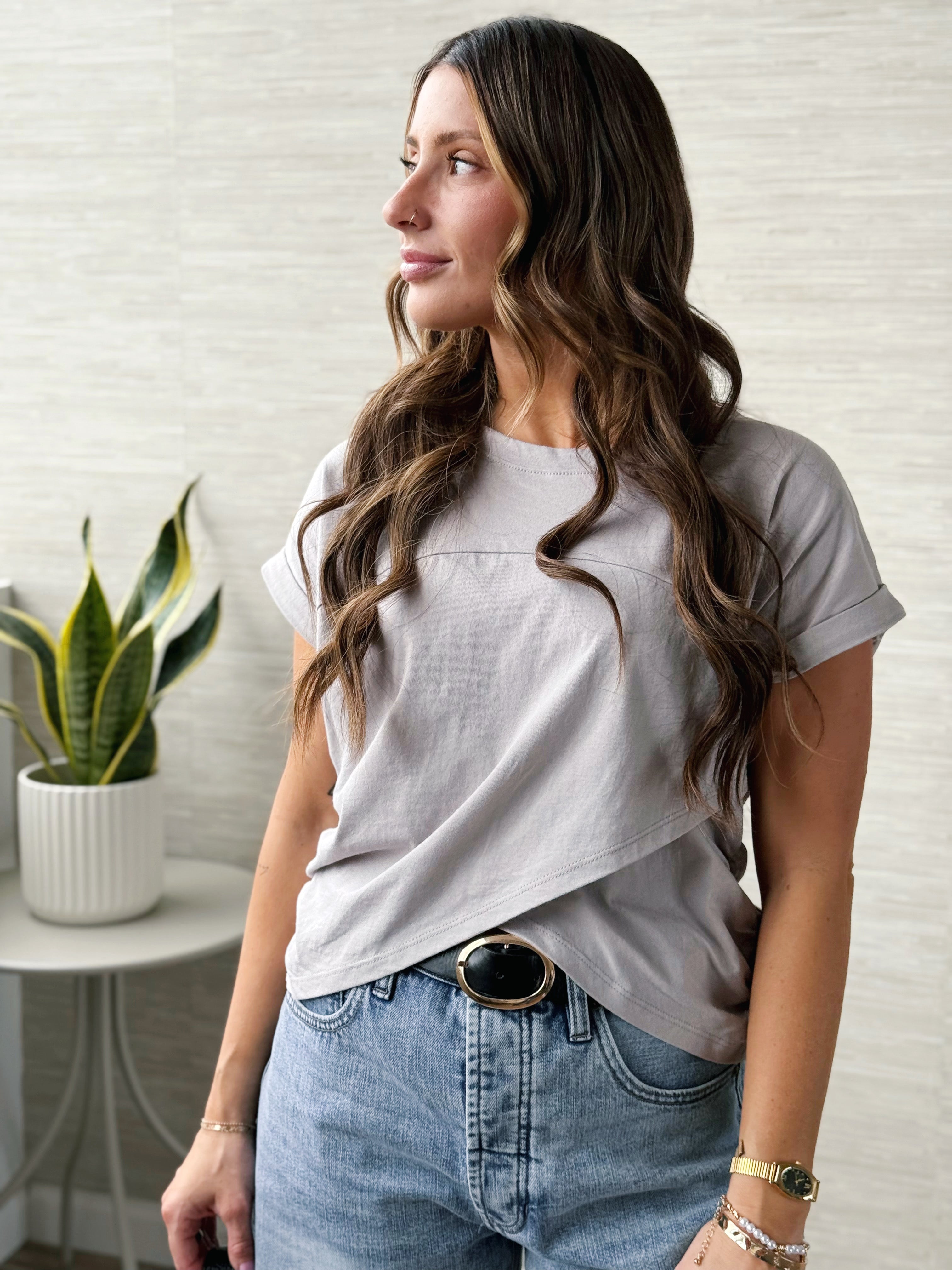 Aria Tee - TAUPE GREY