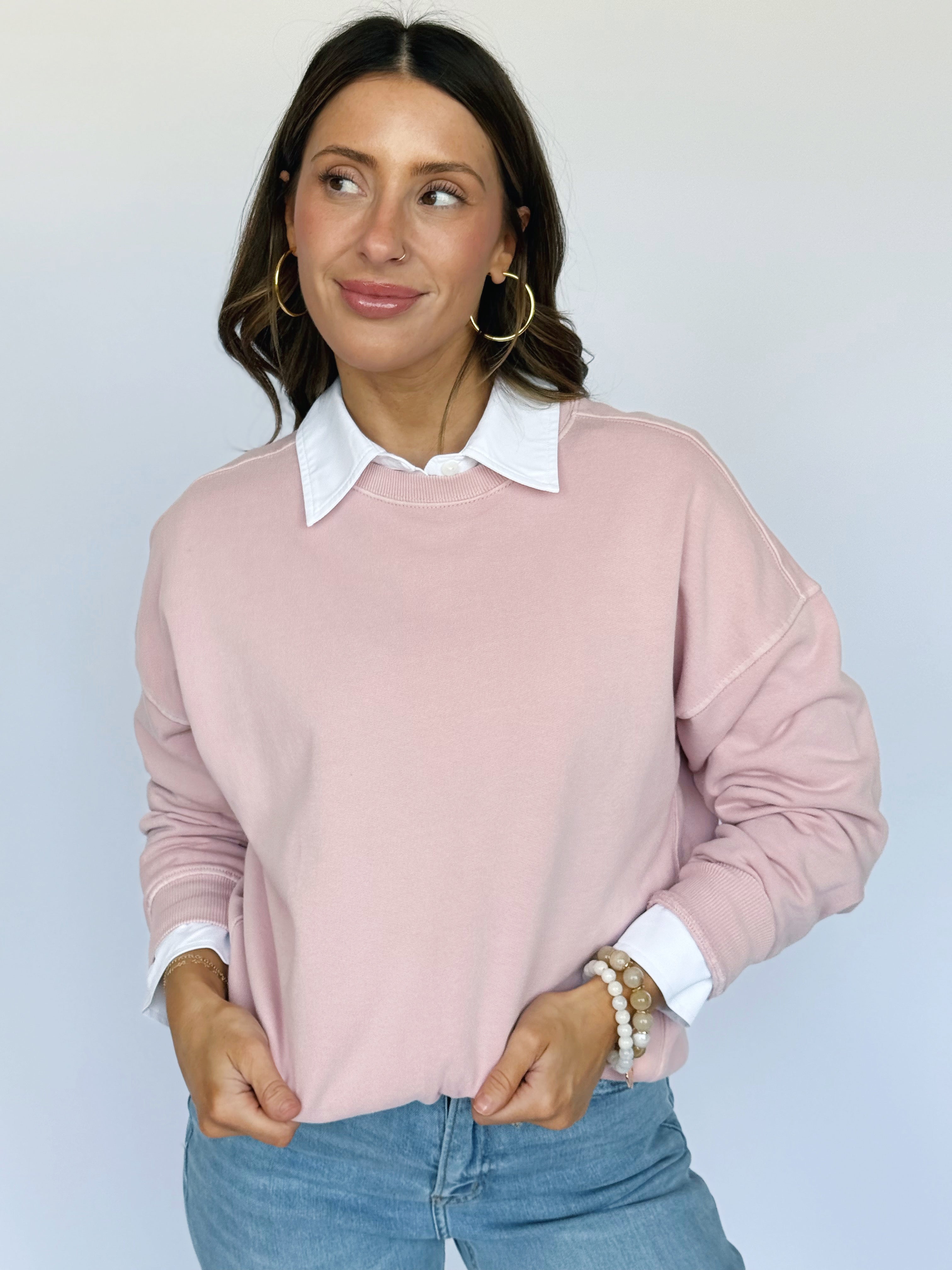Jacey Sweatshirt - DUSTY PINK