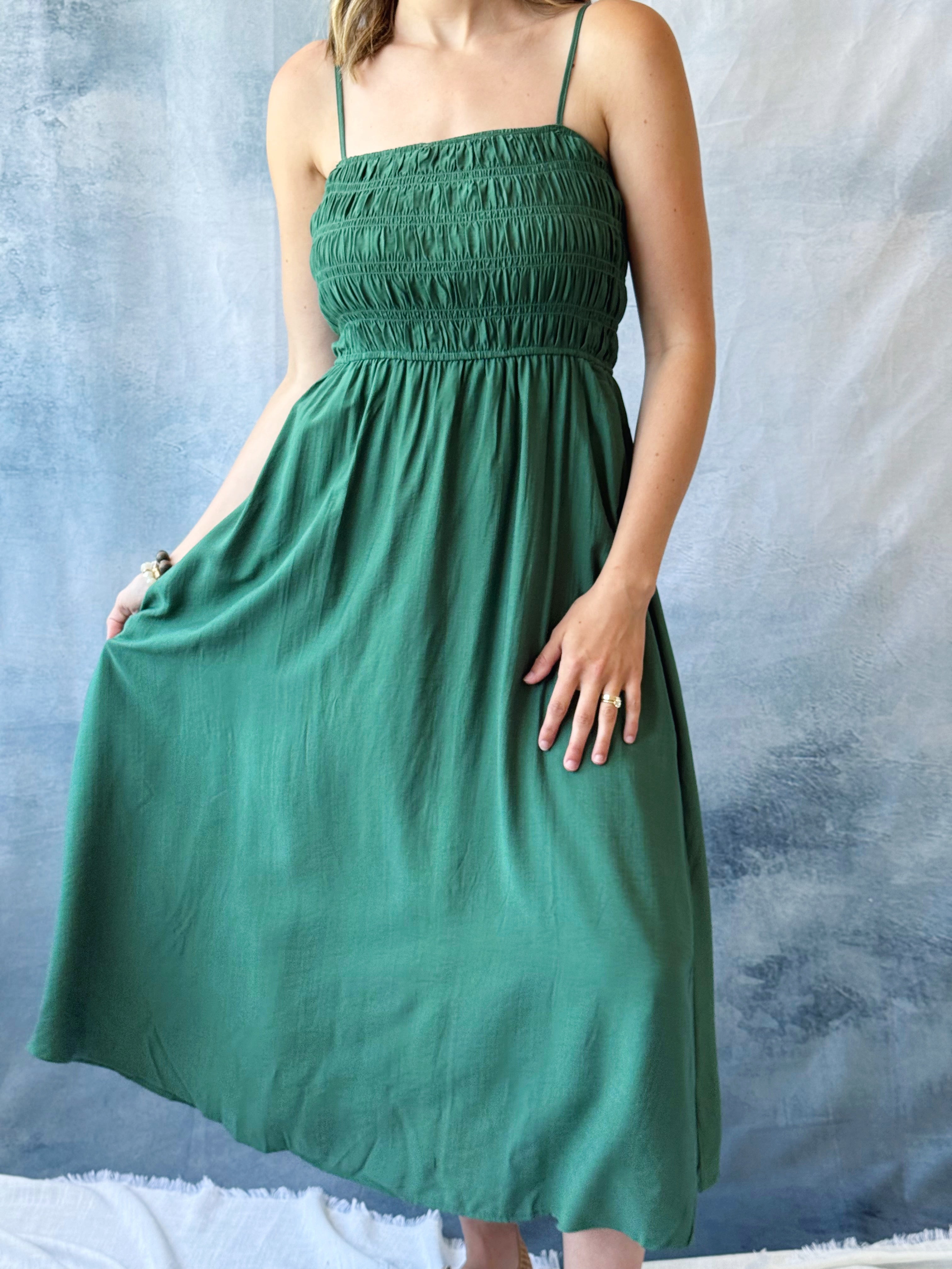 Feels Like Summer Dress - KELLY GREEN