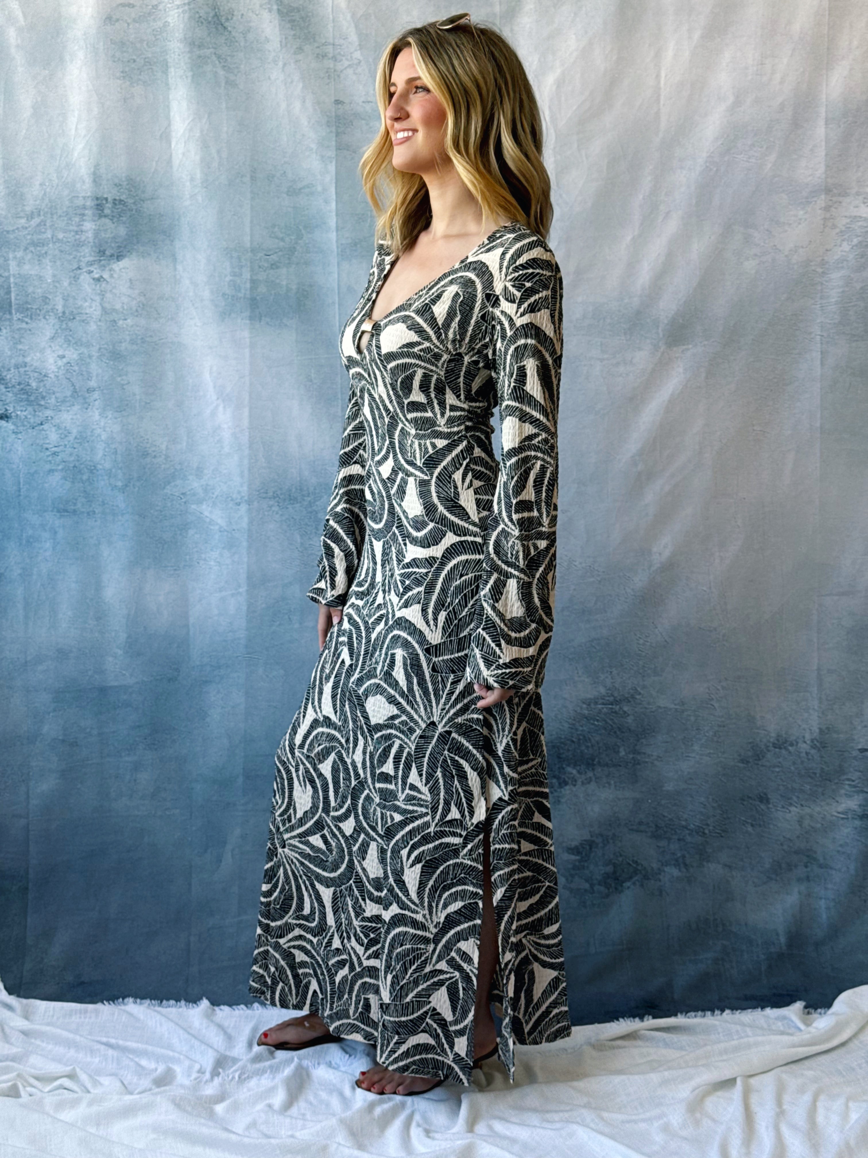 Avaya Dress - MIDNIGHT PALM