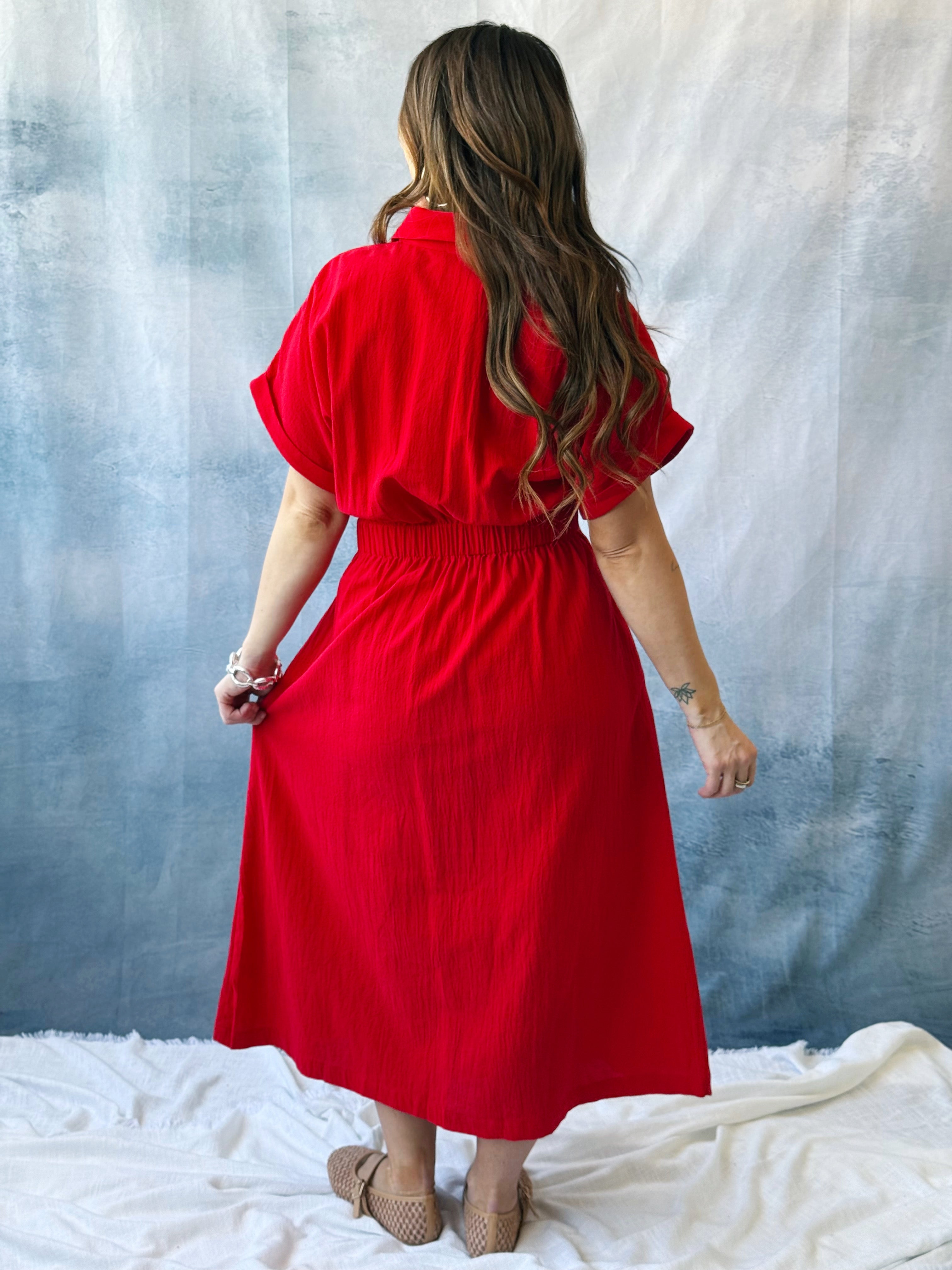 Over The Moon Dress - RED