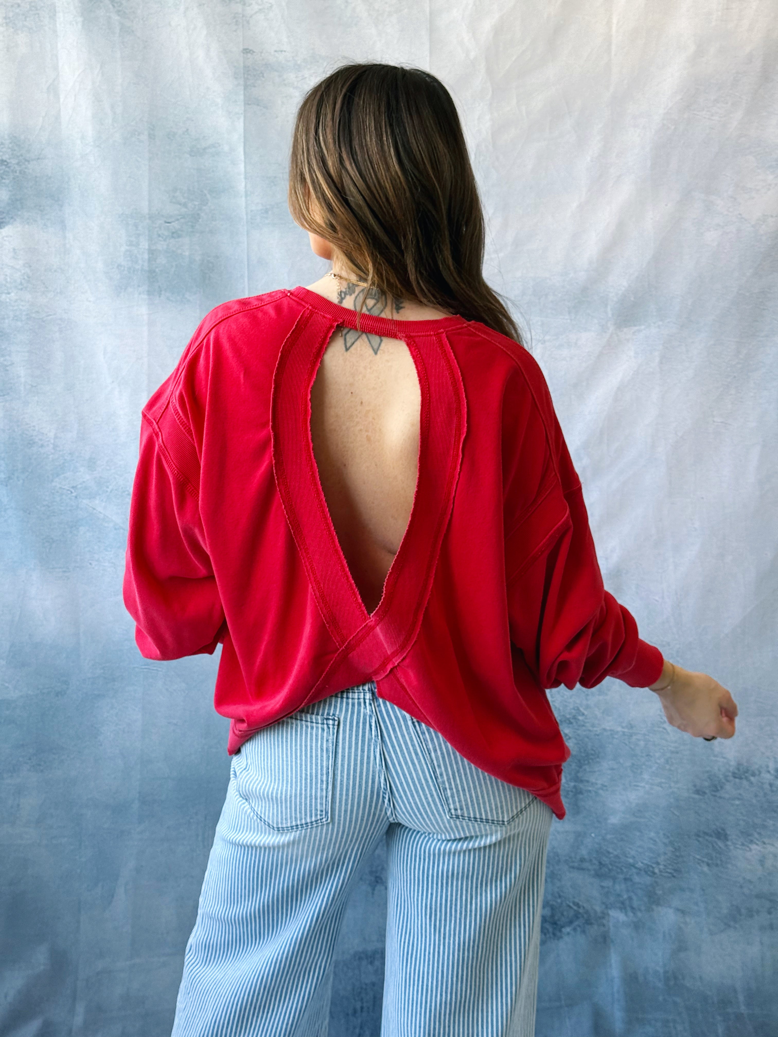 Tisha Sweatshirt - RED