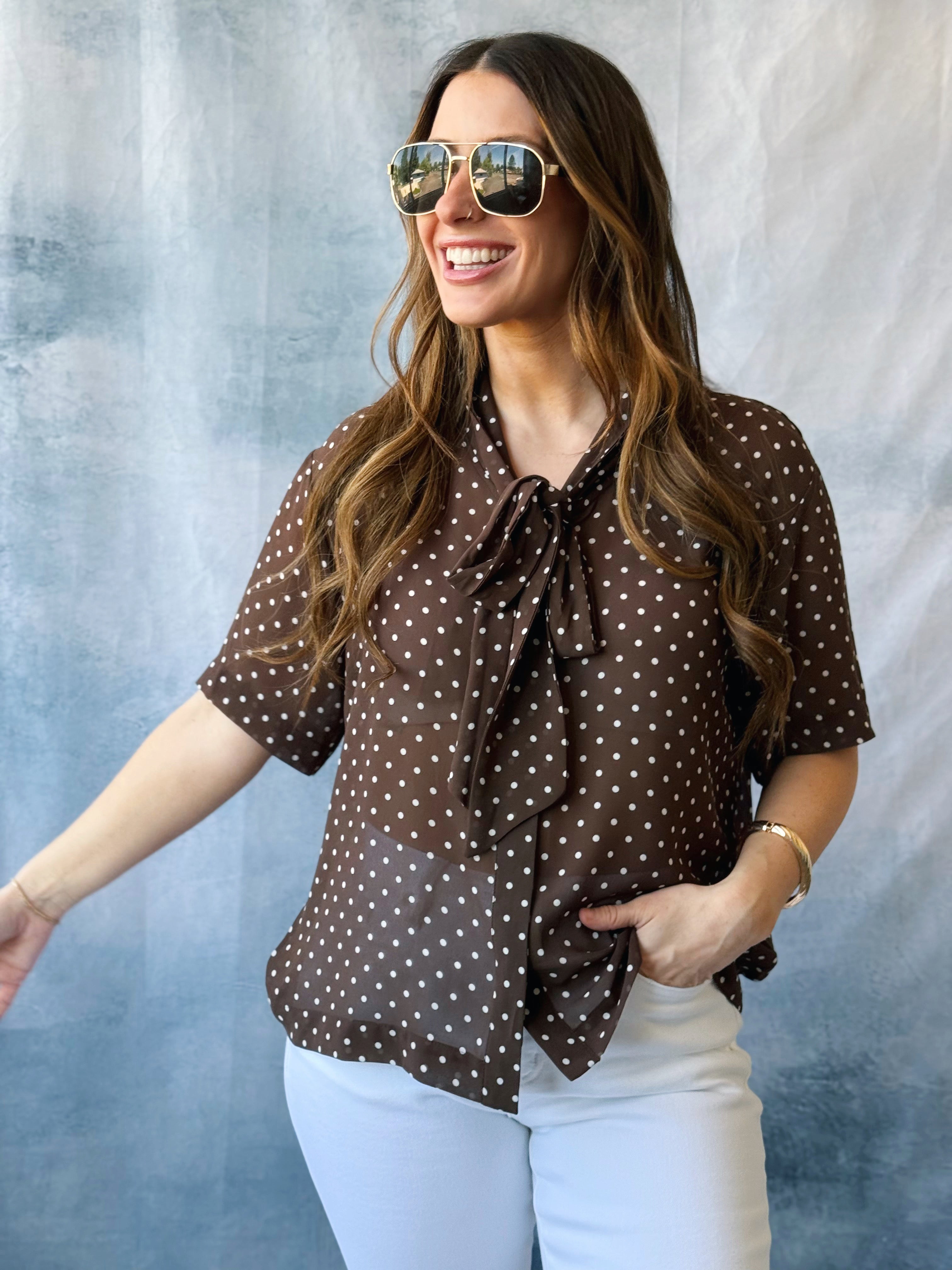 Ryleigh Blouse - BROWN