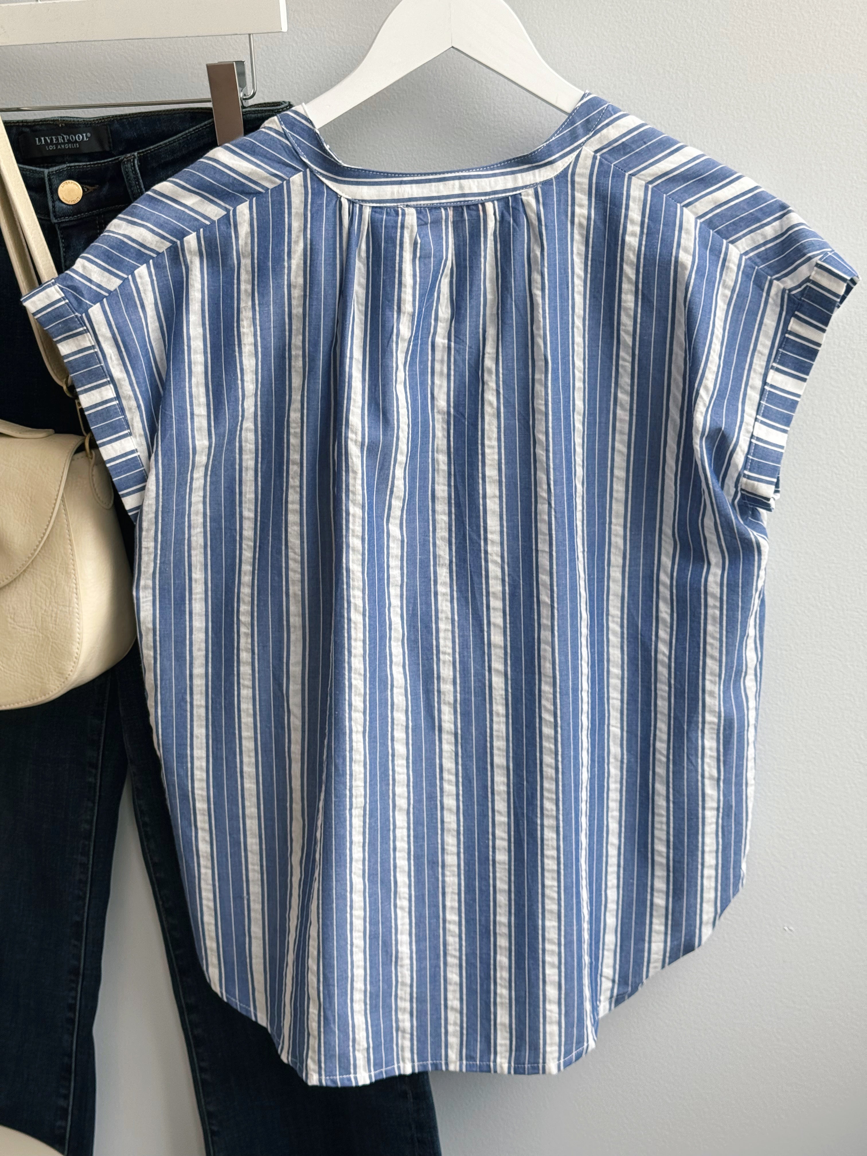 Cecil Blouse - BLUE/WHITE