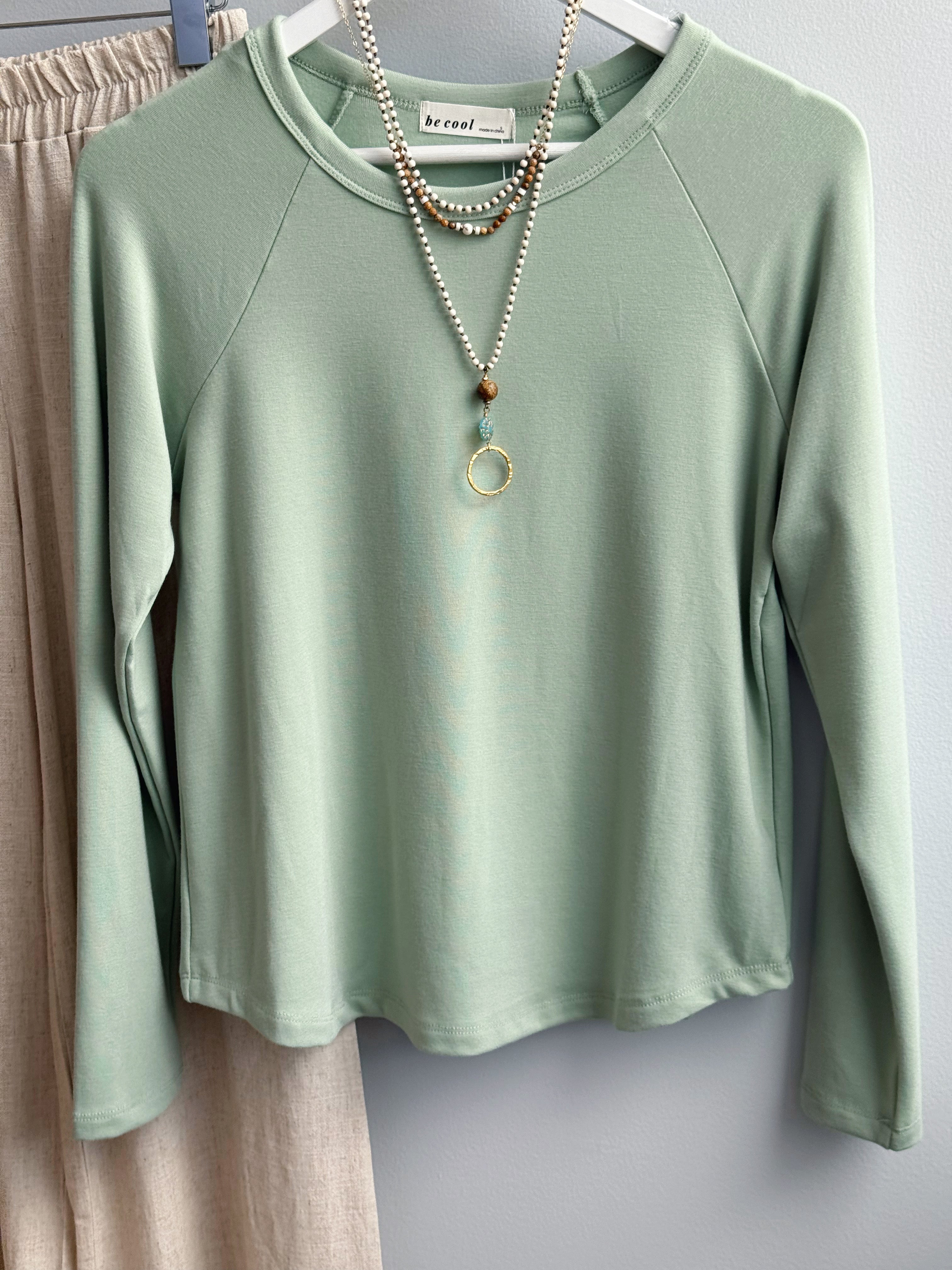 Soft Long Sleeve Top - MINT